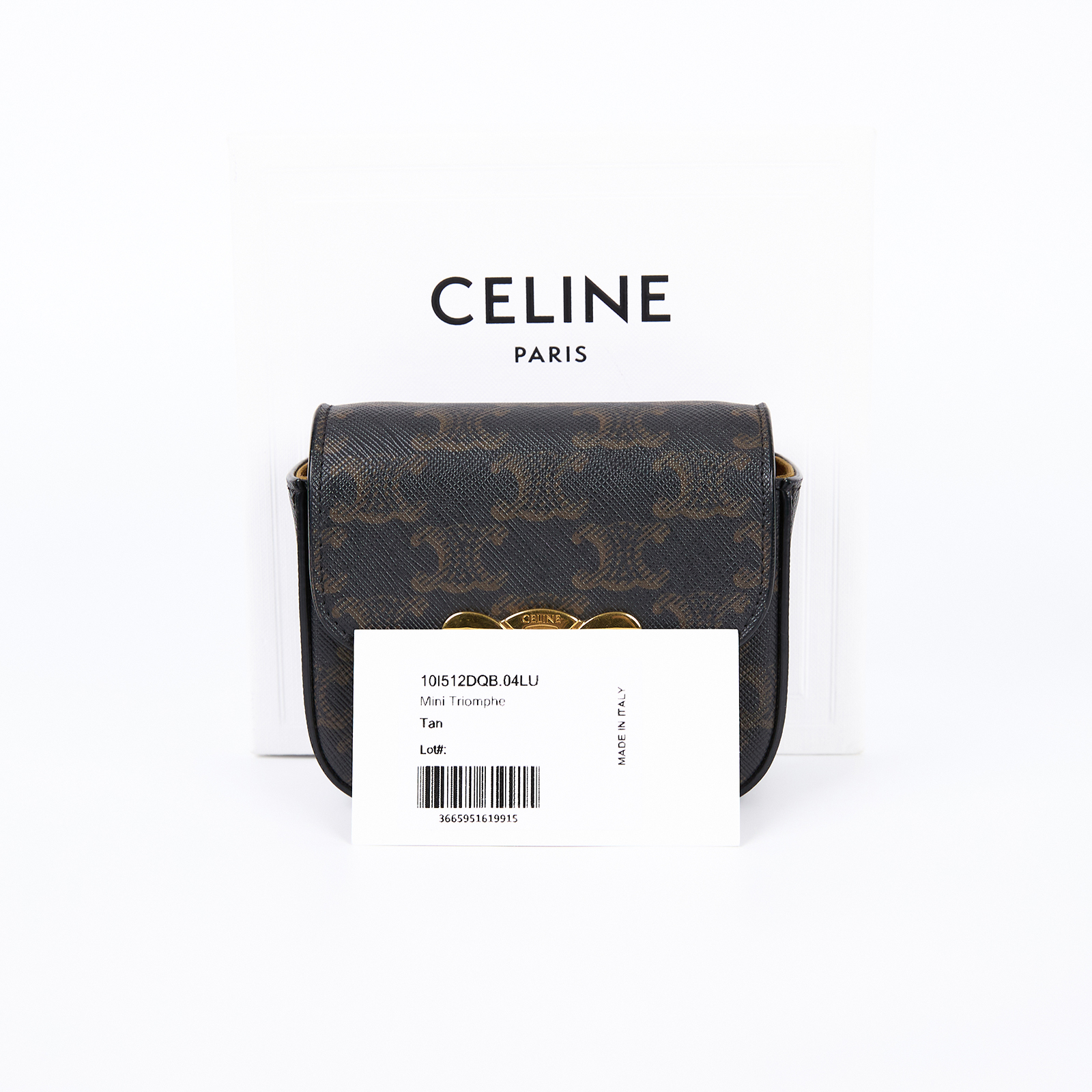 思琳 CELINE Claude 牛皮革 迷你 手袋 10I512DQB 凱旋TRIOMPHE MINI小包 原廠盒子/背帶