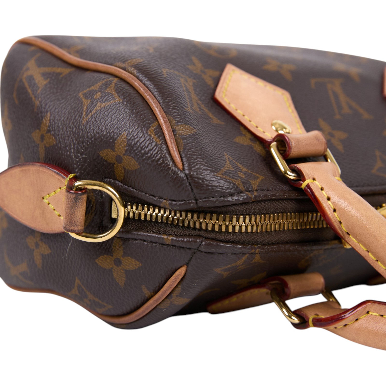 路易威登 LOUIS VUITTON Speedy Bandoulière 20 米色 帆布 手提 斜背 波士頓包 M46222 晶片款  背帶