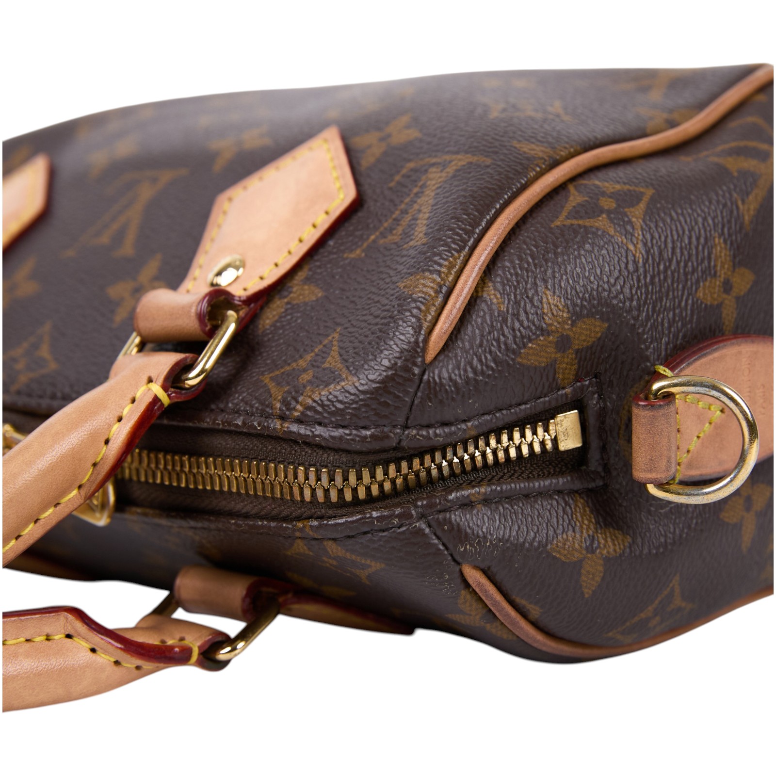 路易威登 LOUIS VUITTON Speedy Bandoulière 20 米色 帆布 手提 斜背 波士頓包 M46222 晶片款  背帶