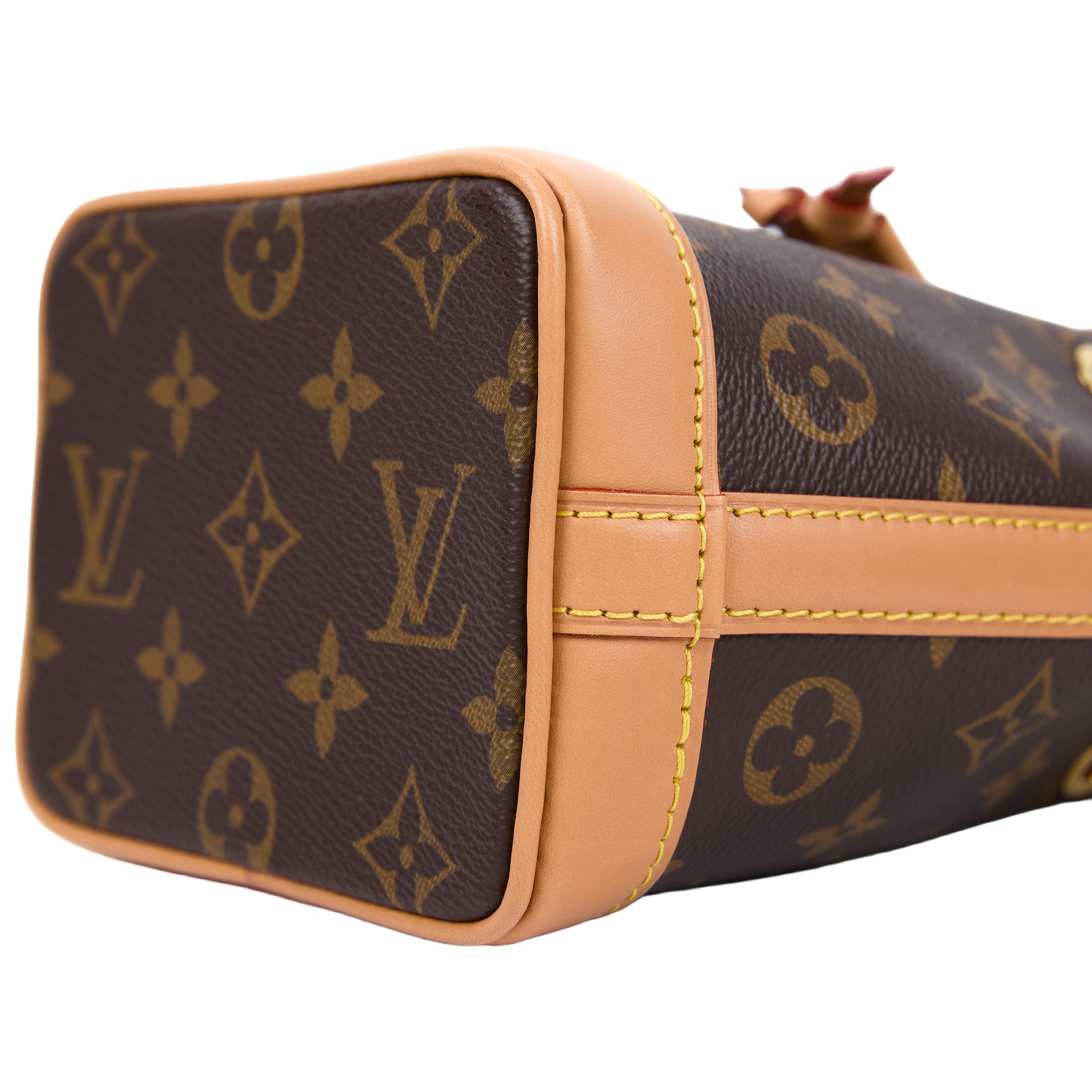 路易威登 LOUIS VUITTON Nano Noé 原花 束口水桶包 M81266 晶片款 原花Nano Noé 原廠盒子/防塵袋/背帶3/購買證明影本
