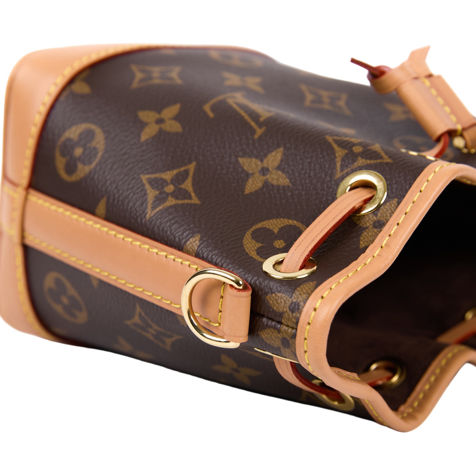 路易威登 LOUIS VUITTON Nano Noé 原花 束口水桶包 M81266 晶片款 原花Nano Noé 原廠盒子/防塵袋/背帶3/購買證明影本