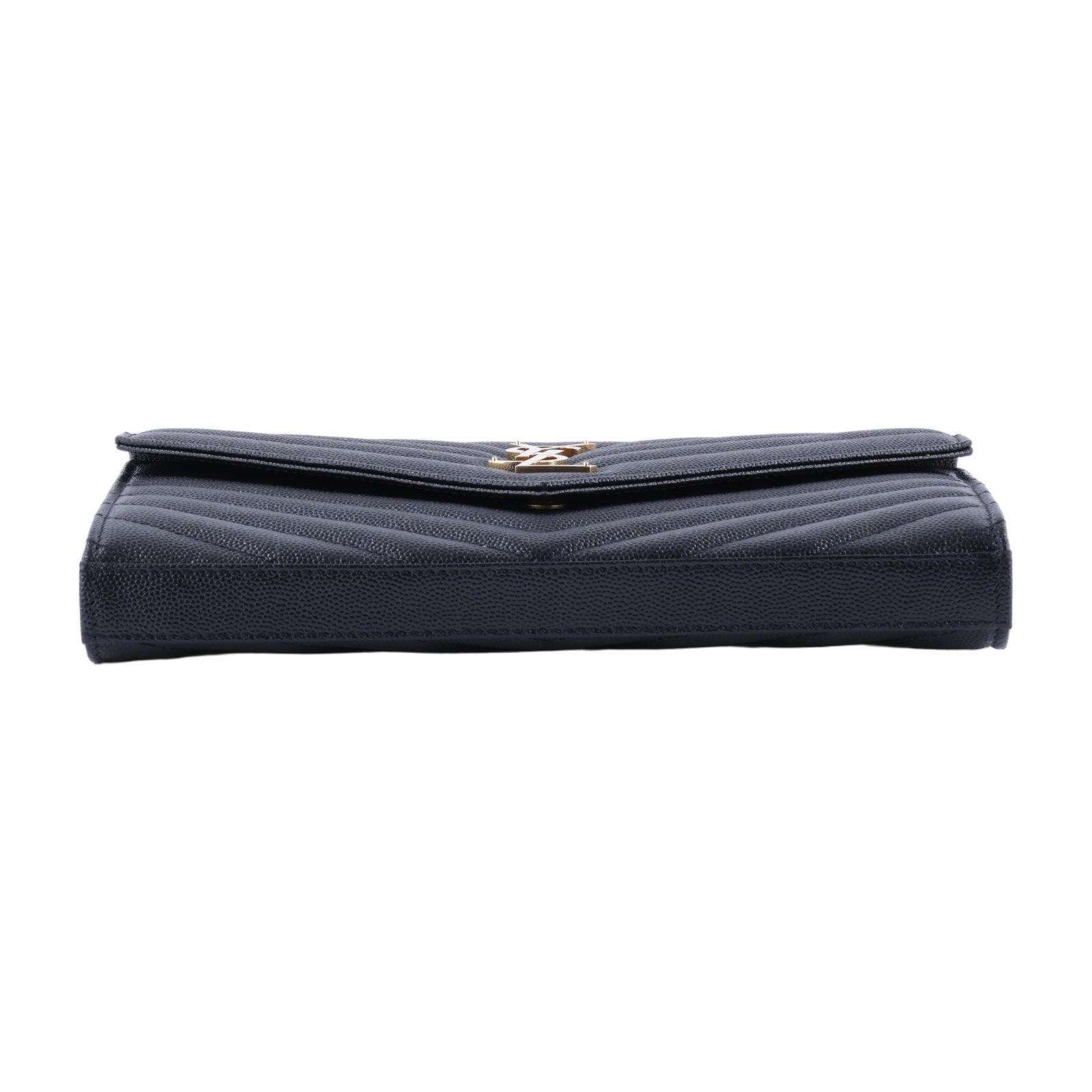聖羅蘭 YSL SAINT LAURENT Cassandre 經典粒面皮革 鏈條 錢包 金色五金 377828BOW01  原廠盒子/防塵袋/背帶/購買證明