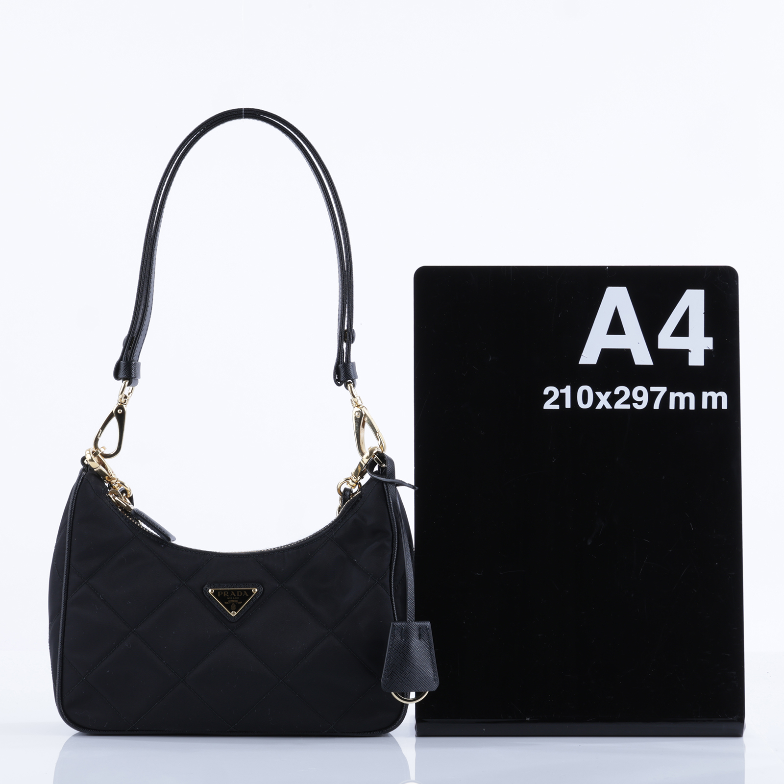 普拉達 PRADA Re-Edition 1995 Chaîne Re-Nylon 迷你袋 1BC204_2AOS  防塵袋/背帶2/吊飾/購買證明/發票