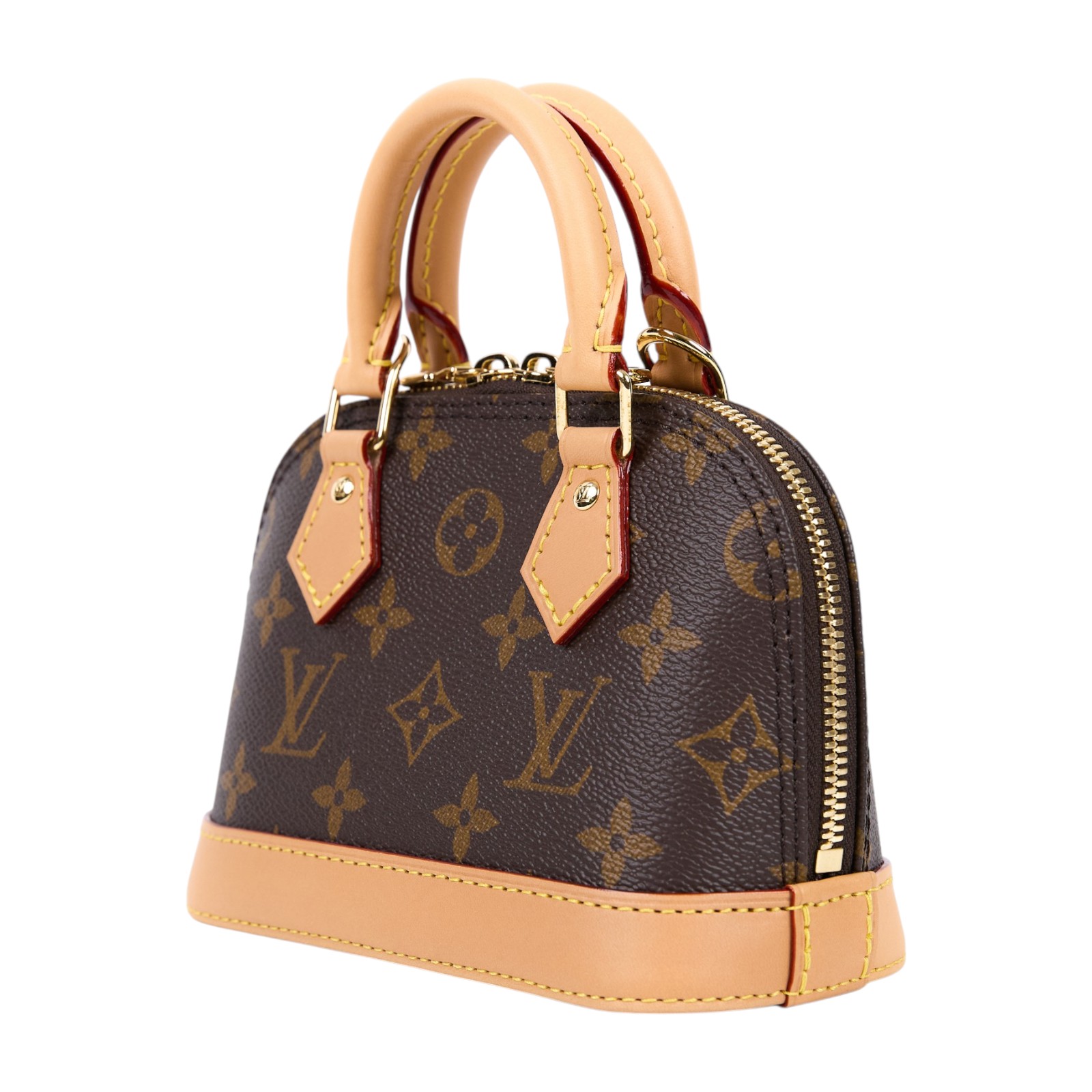 路易威登 LOUIS VUITTON Nano Alma 貝殼包 經典帆布 M82717 晶片款 原花Nano Alma 原廠盒子/防塵袋/背帶/購買證明