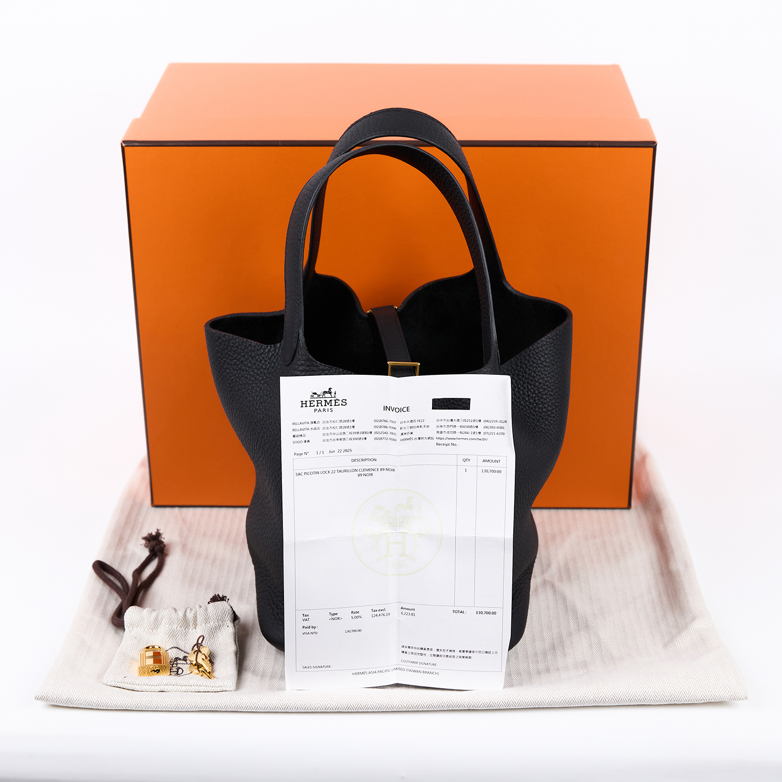 愛馬仕 Hermes Picotin Lock 22 菜籃子包 金色五金 黑色 H060991CC89 /K TU 002 CP  原廠盒子/防塵袋/鎖組/購買證明