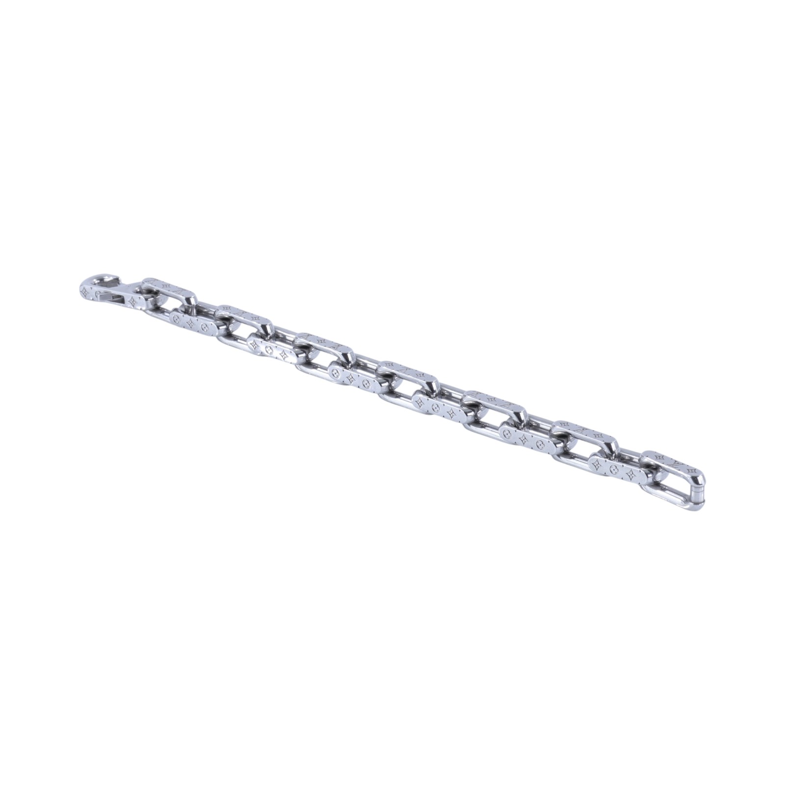 路易威登 LOUIS VUITTON Monogram Chain 手鍊 M00308 銀色Monogram Chain 手鍊 #M 原廠盒子/防塵袋