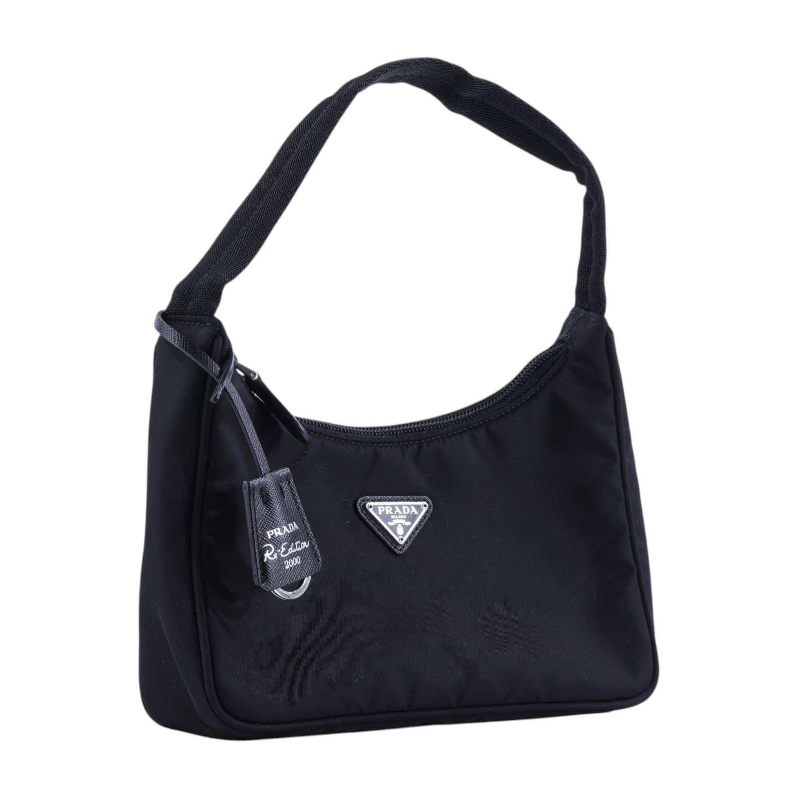 普拉達 PRADA Re-Edition 迷你 Hobo 包 1NE515_RDH0 黑尼龍HOBO腋下包 防塵袋