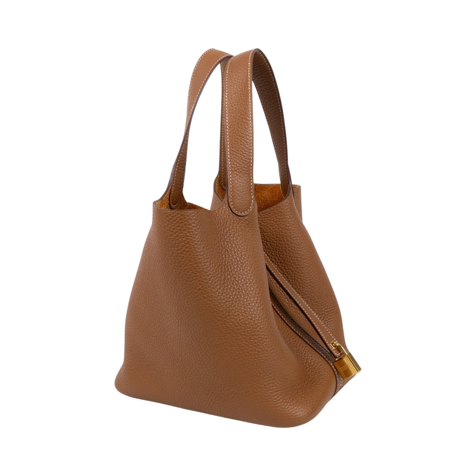 愛馬仕 Hermes Picotin Lock 22 菜籃子包 PT22 B AM 012 UH B刻 金棕picotin22 原廠盒子/防塵袋/鎖組