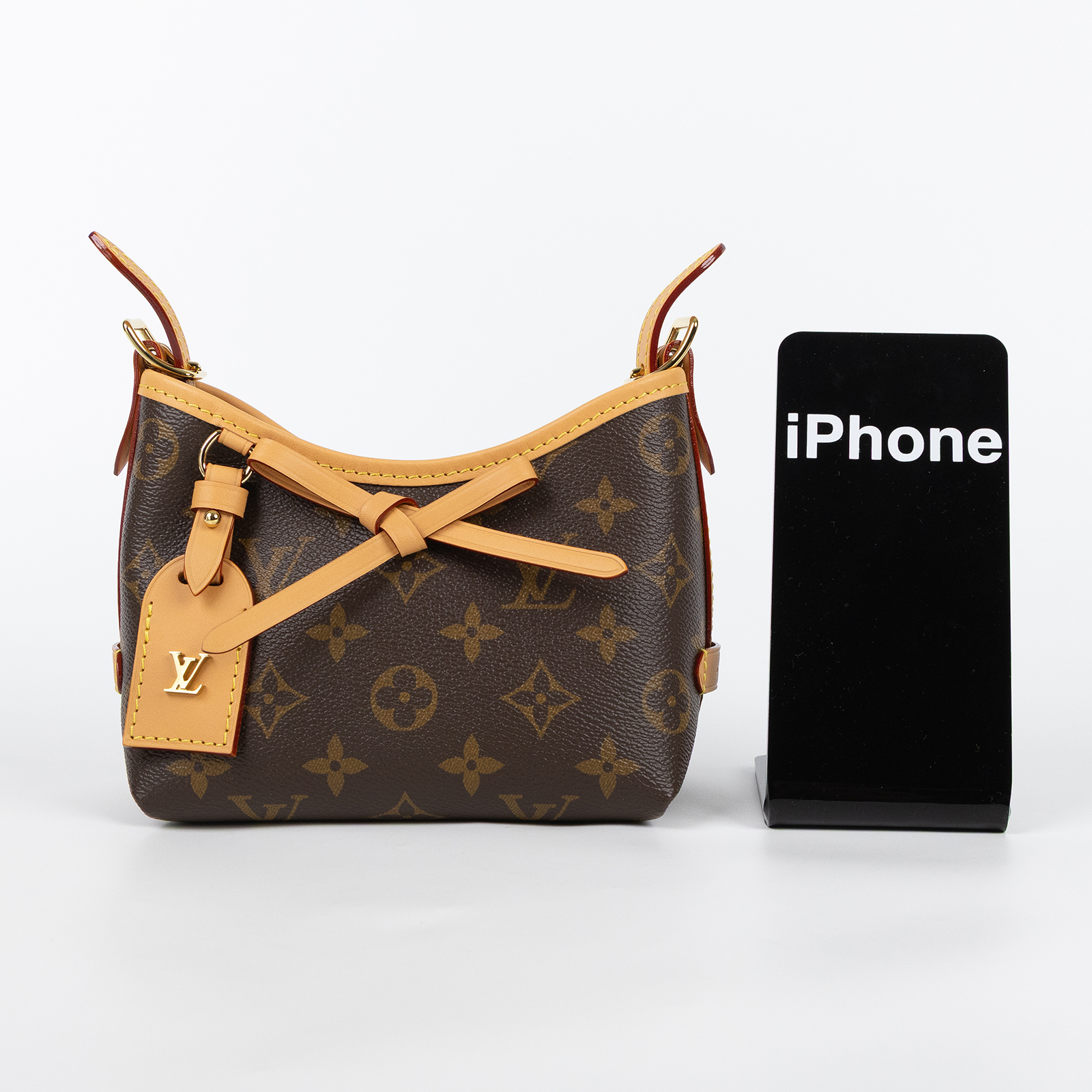 路易威登 LOUIS VUITTON Nano CarryAll Monogram 帆布手袋 金色金屬配件 M2A711 晶片款  背帶