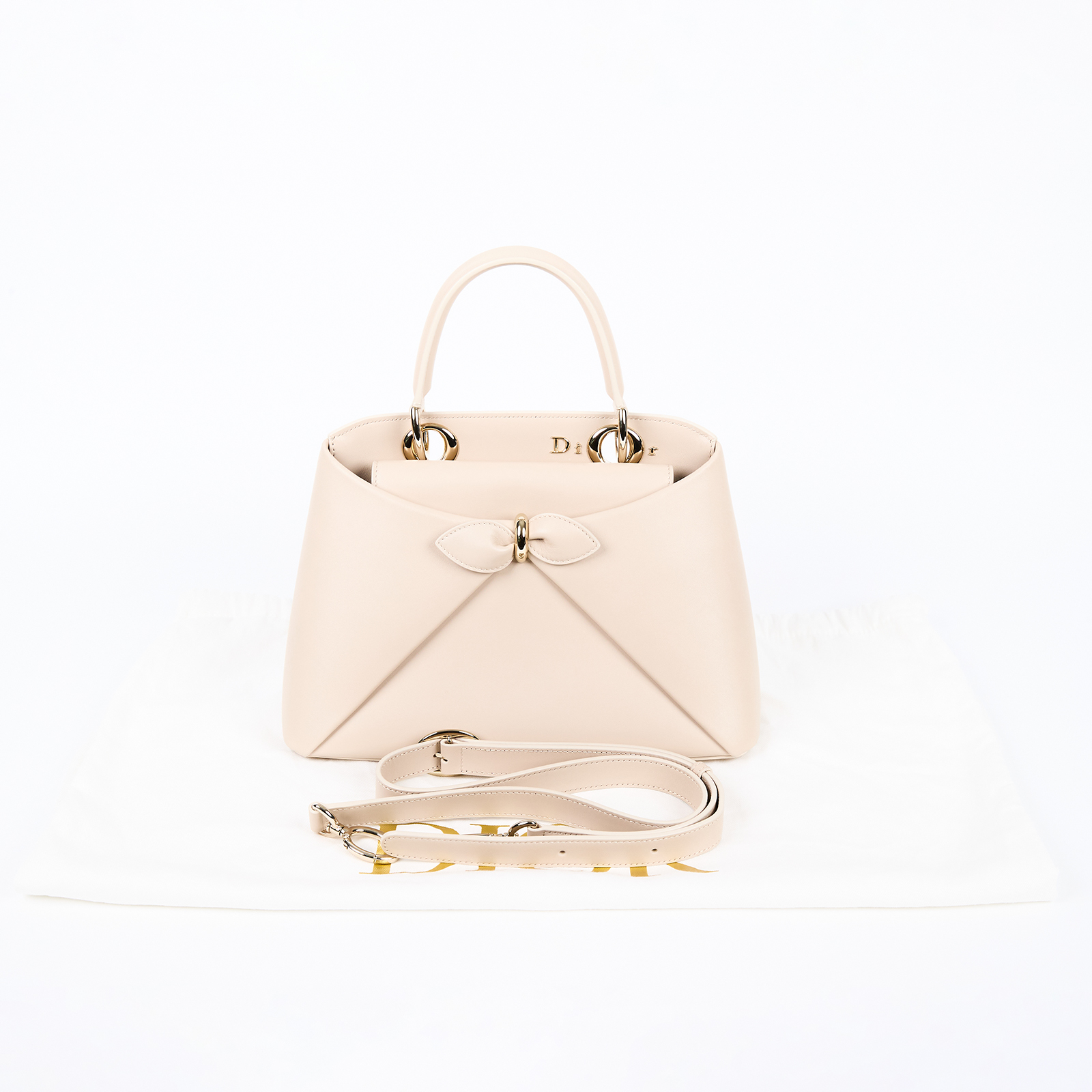 迪奧 CHRISTIAN DIOR Cigale Small 手提包 肩背包 斜背包 小號 M0737OHJU 淺咖CIGALE SMALL 防塵袋/背帶