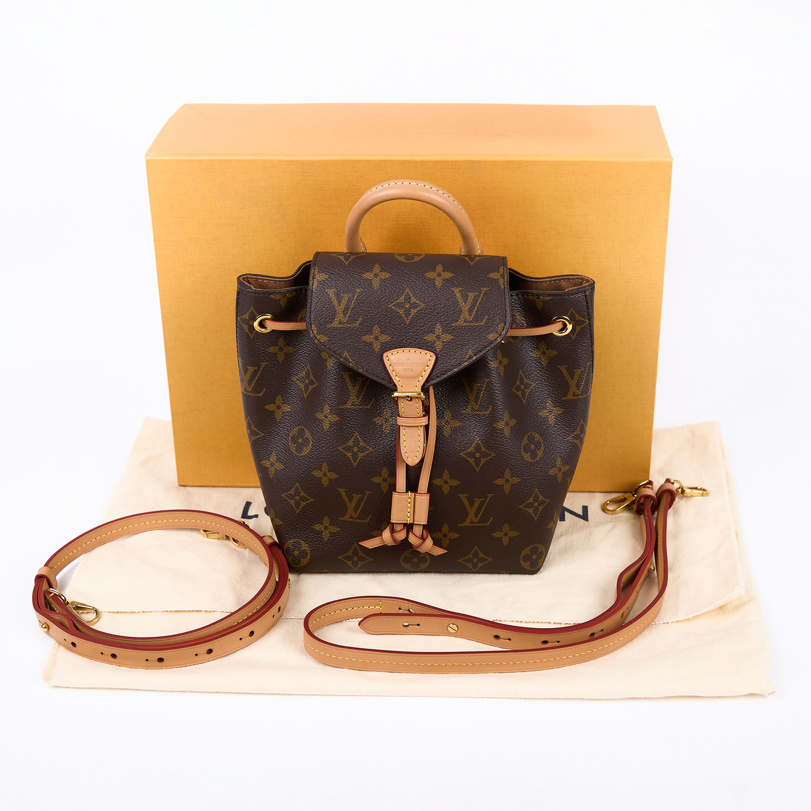 路易威登 LOUIS VUITTON Montsouris BB 經典帆布 後背包 M45502  原廠盒子/防塵袋/背帶2