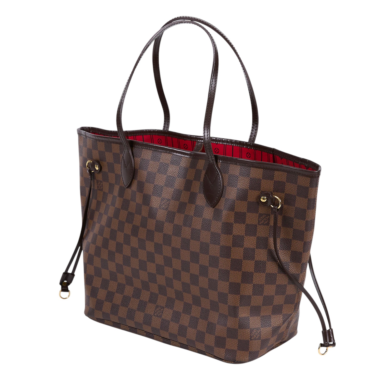 路易威登 LOUIS VUITTON 棕棋盤 Neverfull MM 托特包 N51105 棋盤格NEVERFULL MM 防塵袋