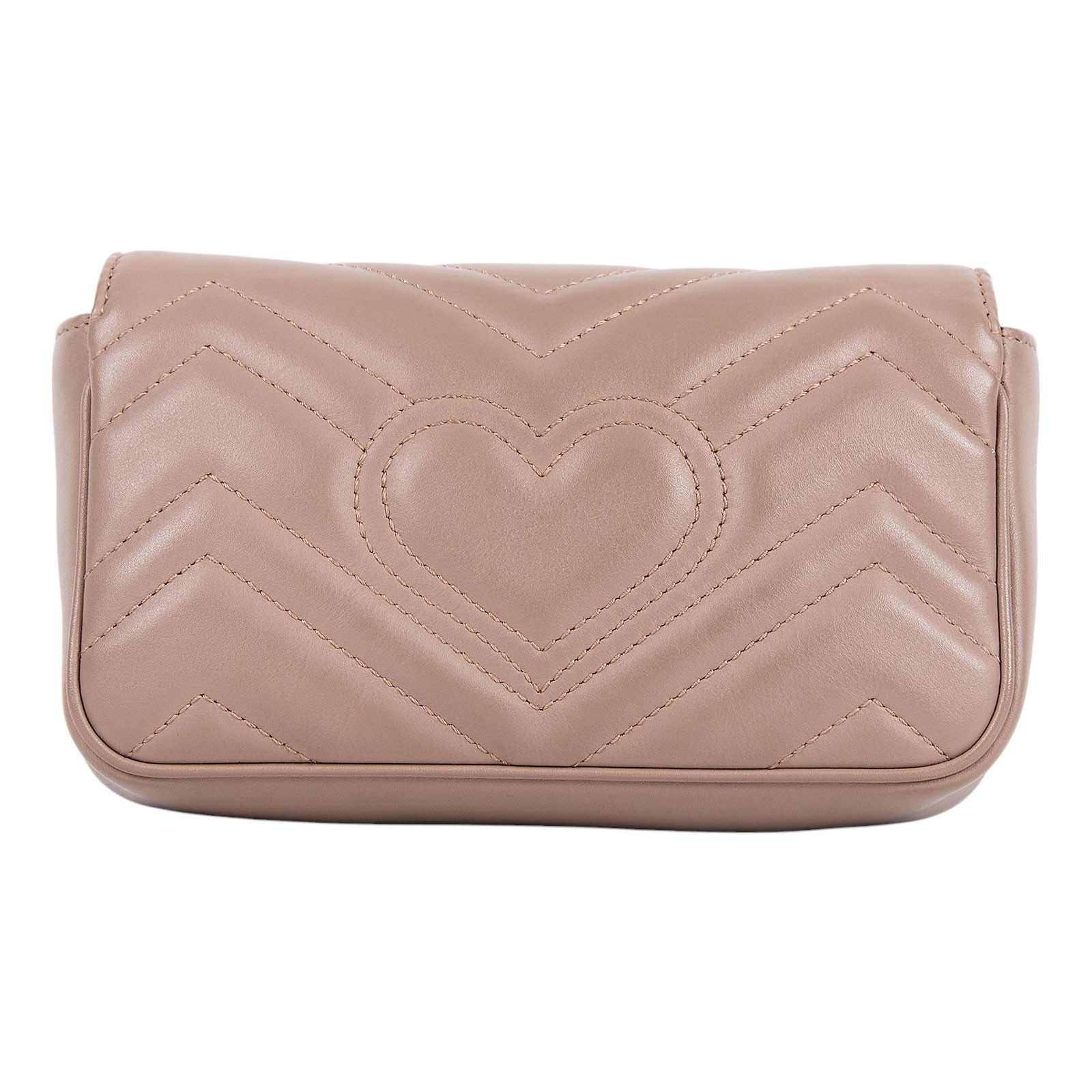 古馳 GUCCI GG Mormont 絎縫 超迷你袋 476433 藕粉MARMONT MINI 無附屬品