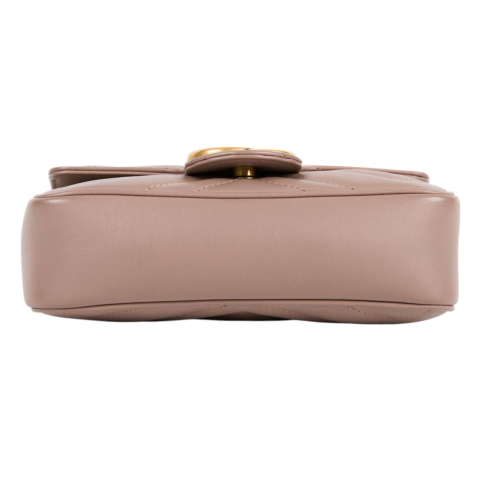 古馳 GUCCI GG Mormont 絎縫 超迷你袋 476433 藕粉MARMONT MINI 無附屬品