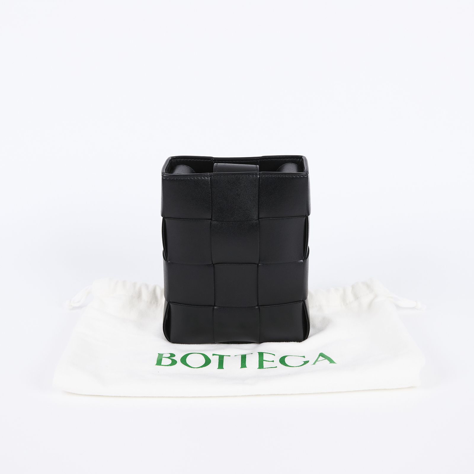 寶緹嘉 BOTTEGA VENETA Cassette 編織 斜背包 729298 晶片款 黑43CASSETTE斜背包 防塵袋