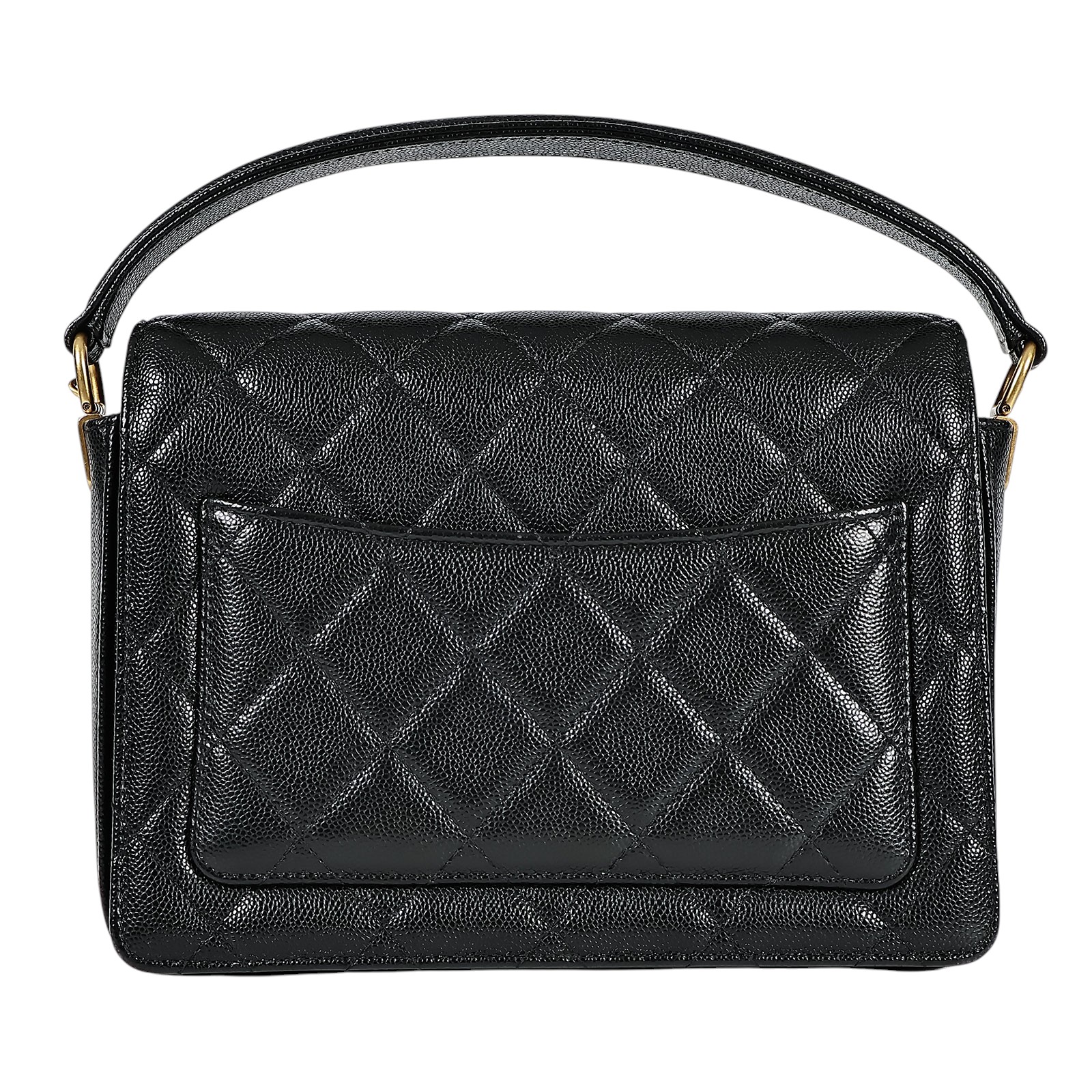 香奈兒 CHANEL Top Handle 手提 肩背 口蓋包 AS5166 晶片款 黑荔枝掀蓋2WAY包 原廠盒子/防塵袋/購買證明正本