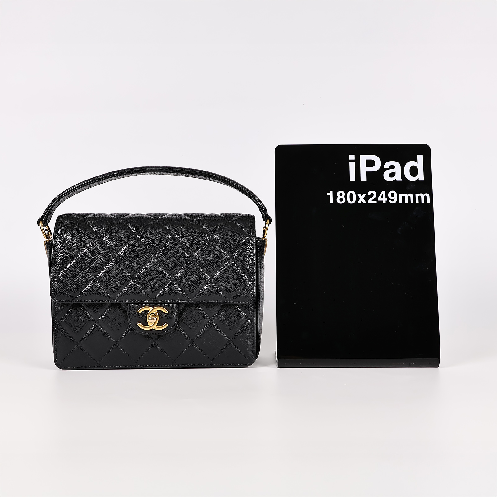 香奈兒 CHANEL Top Handle 手提 肩背 口蓋包 AS5166 晶片款 黑荔枝掀蓋2WAY包 原廠盒子/防塵袋/購買證明正本