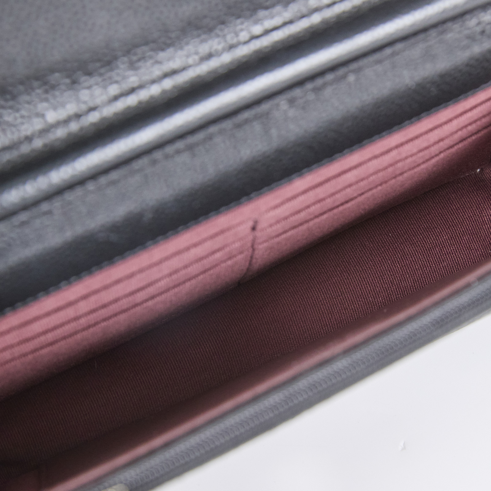 香奈兒 CHANEL 經典鏈子皮夾 菱格紋 CC LOGO AP0250 晶片款 黑銀荔枝WOC 防塵袋/原廠盒子/韓國購買證明正本