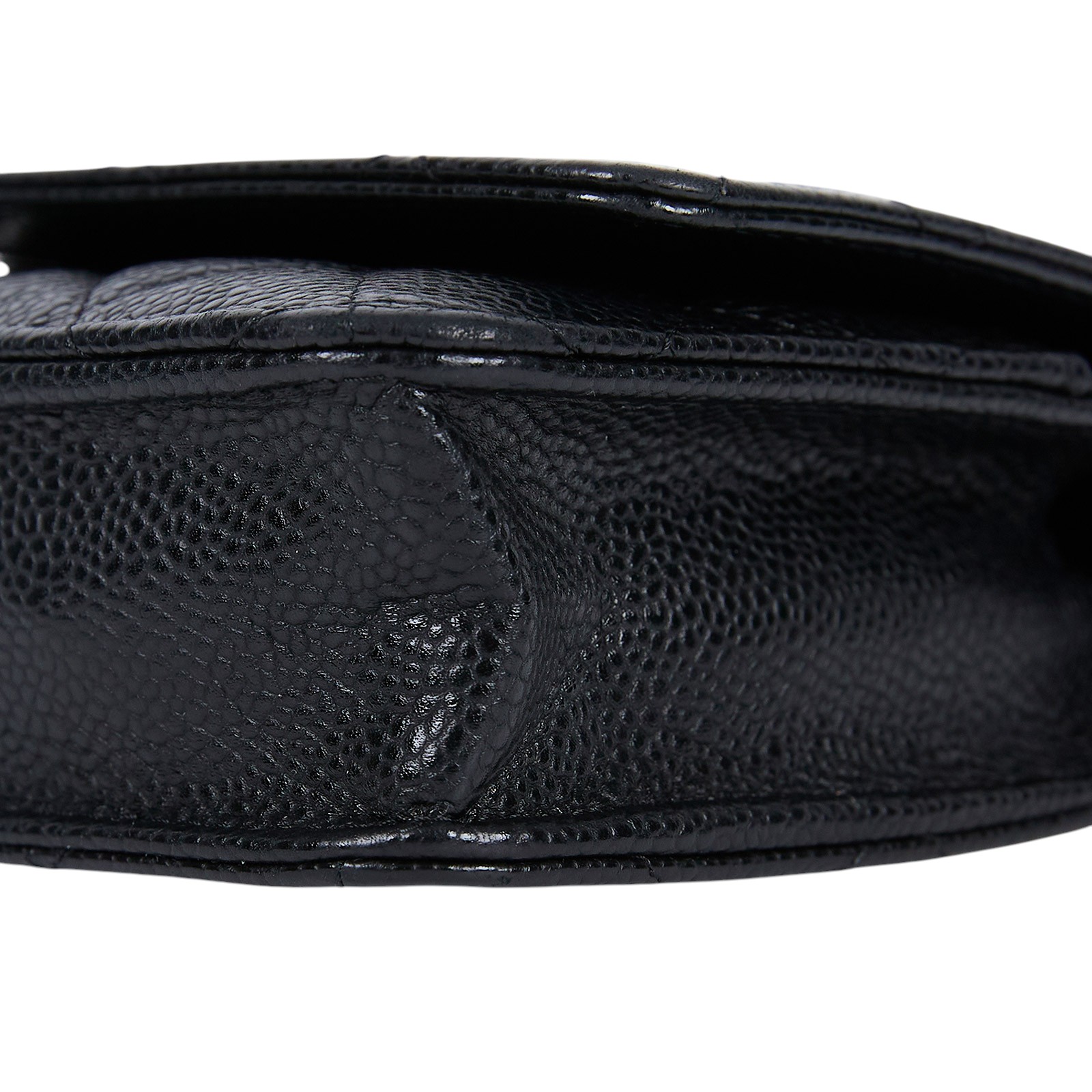 香奈兒 CHANEL 經典鏈子皮夾 菱格紋 CC LOGO AP0250 晶片款 黑銀荔枝WOC 防塵袋/原廠盒子/韓國購買證明正本