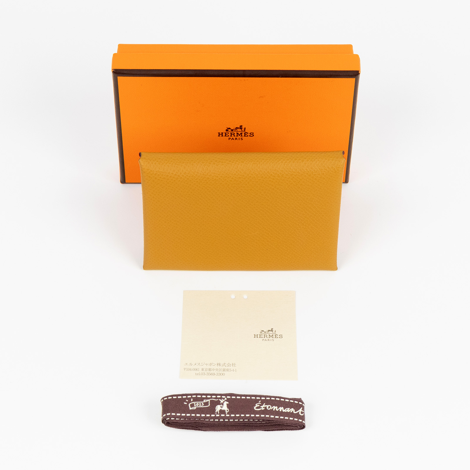 愛馬仕 Hermes Calvi Duo 卡包 CALD B刻棕CALVI DUO 原廠盒子