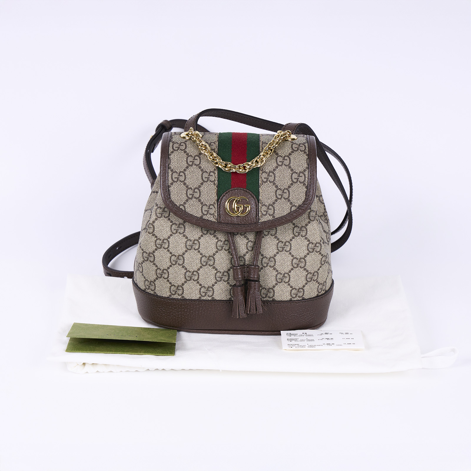 古馳 GUCCI Ophidia Mini 迷你 後背包 795221 棕Ophidia 迷你背包 防塵袋/購買證明正本