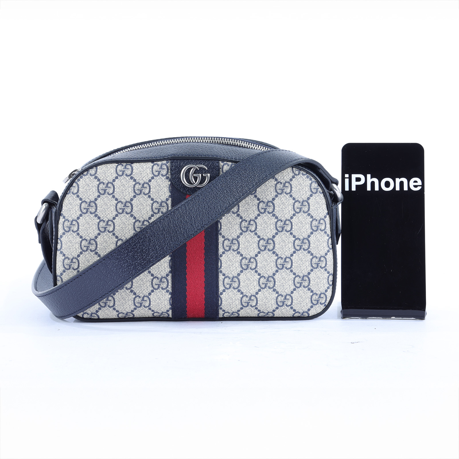 古馳 GUCCI Ophidia GG 斜揹袋 681064 深藍GG紋OPHIDIA相機包 原廠盒子/防塵袋/購買證明正本