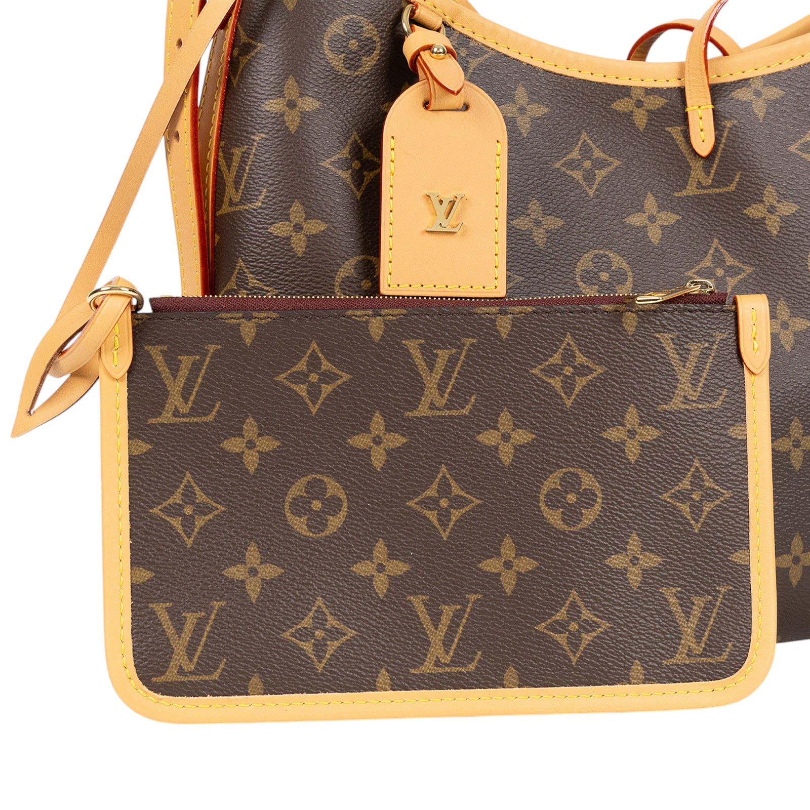 路易威登 LOUIS VUITTON CarryAll PM 原花 肩背包 M46203 晶片款  原廠盒子/防塵袋/內袋/購買證明影本