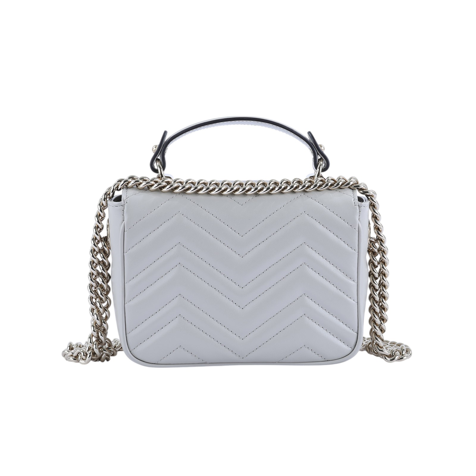 古馳 GUCCI GG Marmont 迷你 手提包 811238 灰MARMONT 迷你提把 2WAY 原廠盒子/防塵袋/購買證明正本