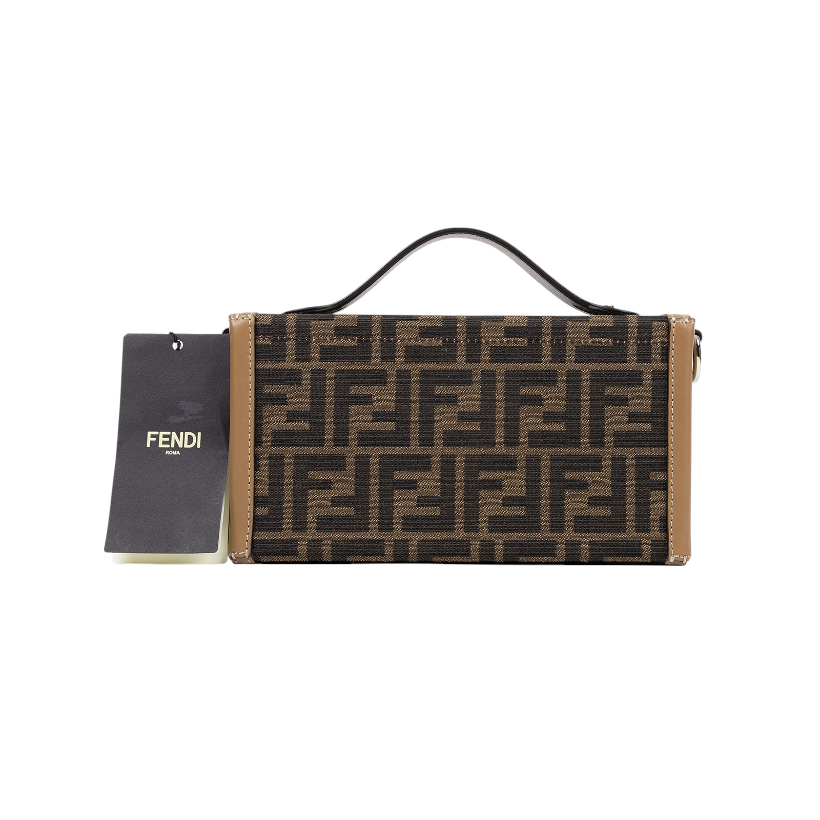 芬迪 FENDI FF Baguette Soft Trunk 手提 斜背包 7VA565AFBV 咖FF SOFT TRUNK BAGUETTE 防塵袋/背帶