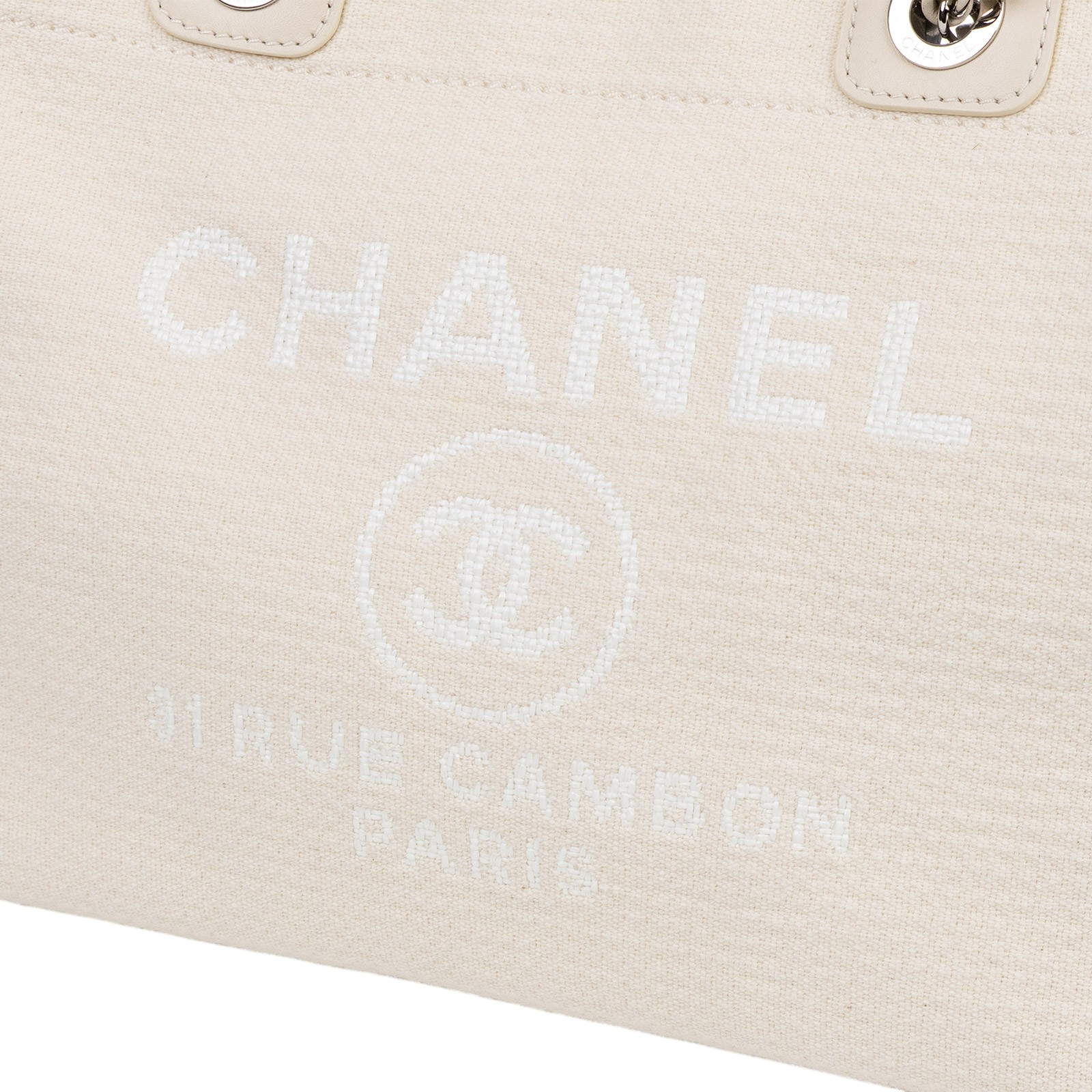 香奈兒 CHANEL 海灘包 大型 A66941 晶片款 米白DEAUVILLE沙灘包 內袋/防塵袋