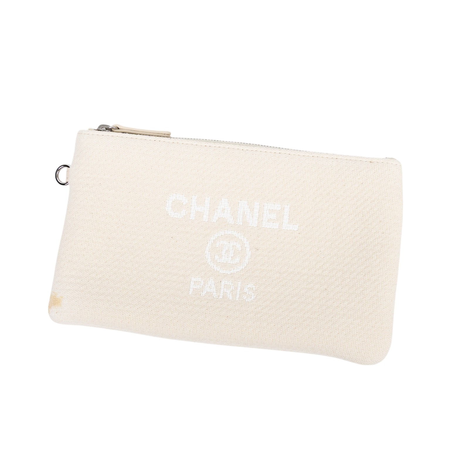 香奈兒 CHANEL 海灘包 大型 A66941 晶片款 米白DEAUVILLE沙灘包 內袋/防塵袋