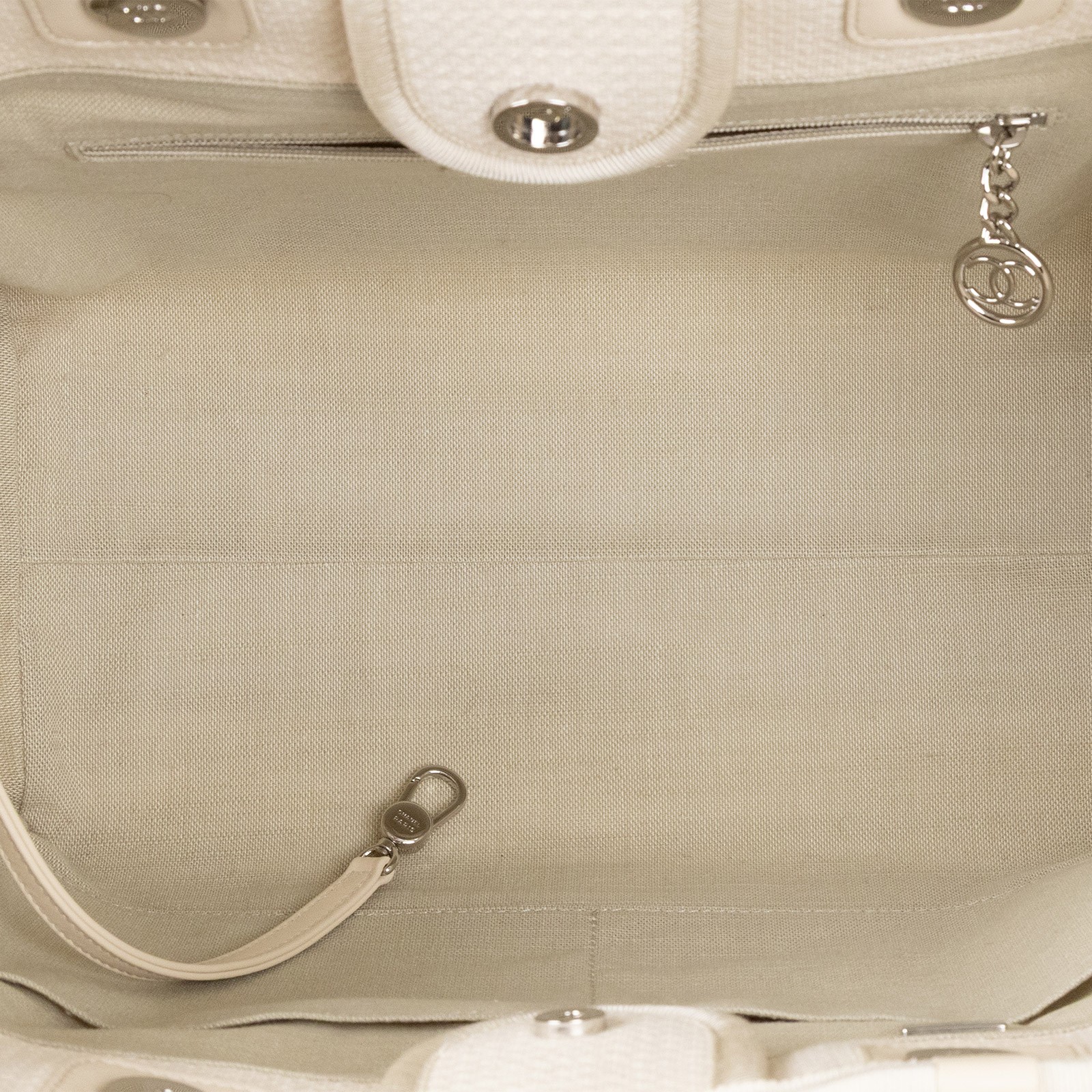 香奈兒 CHANEL 海灘包 大型 A66941 晶片款 米白DEAUVILLE沙灘包 內袋/防塵袋