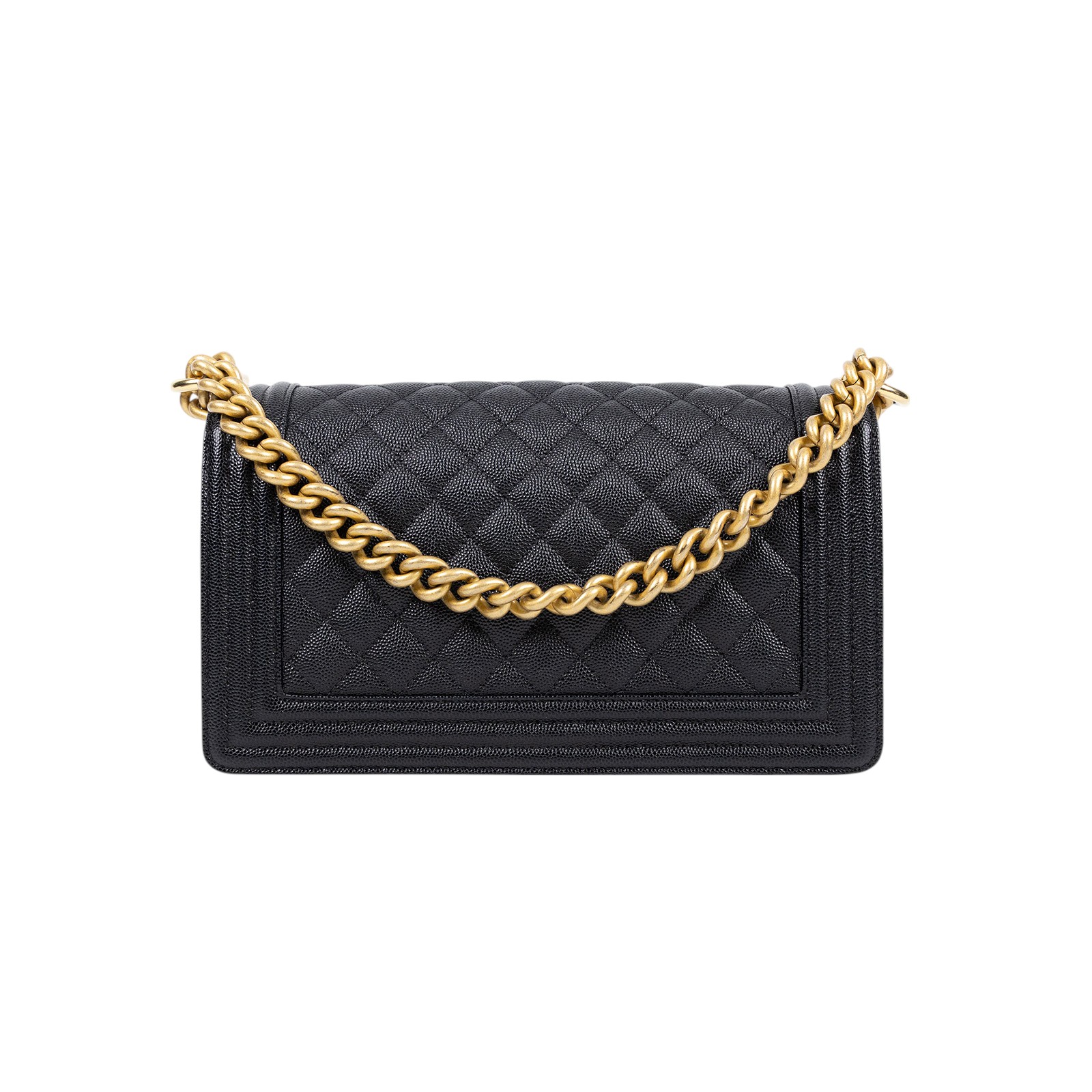 香奈兒 CHANEL Boy 25 口蓋包 A67086 晶片款 黑金荔枝BOY25 原廠盒子/防塵袋