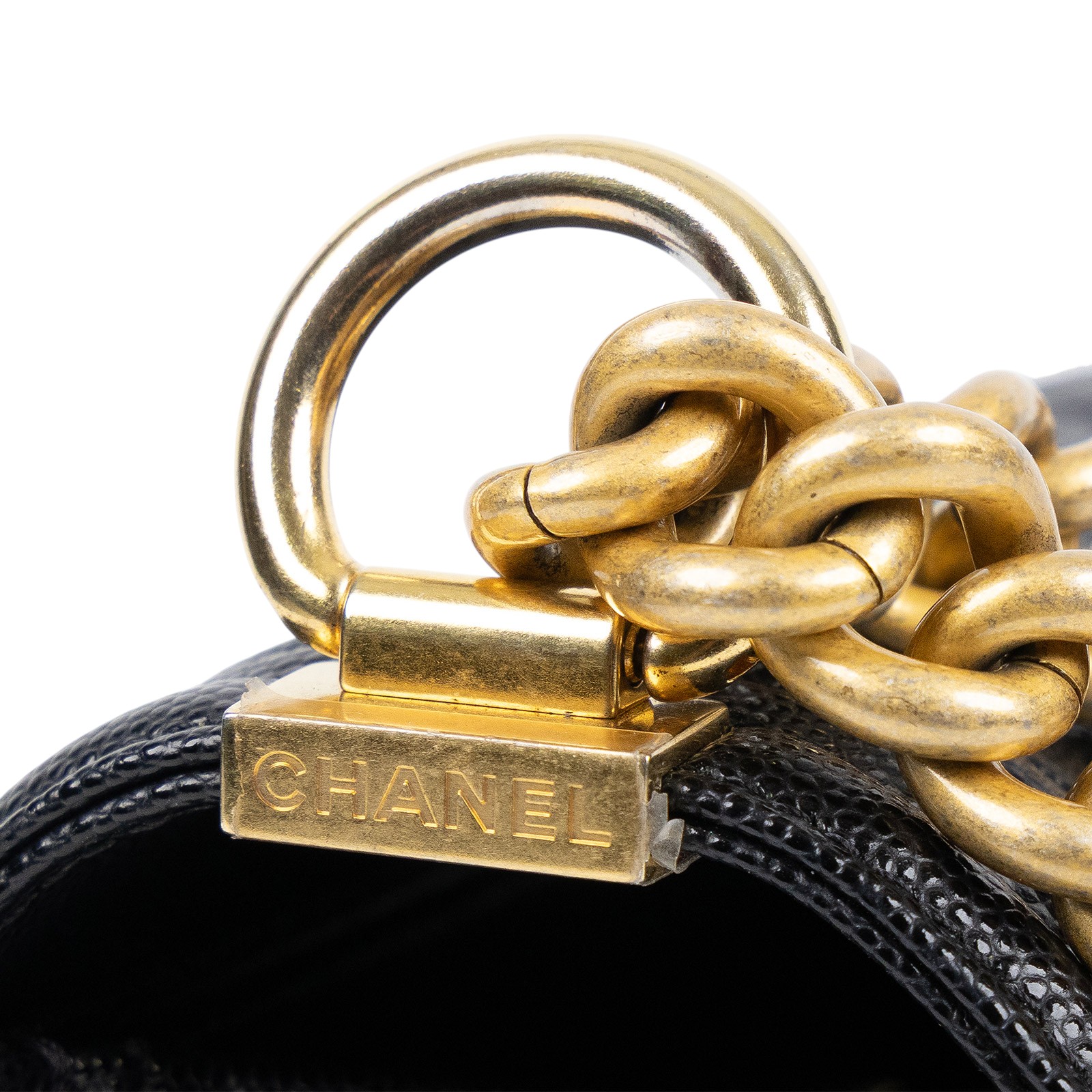 香奈兒 CHANEL Boy 25 口蓋包 A67086 晶片款 黑金荔枝BOY25 原廠盒子/防塵袋