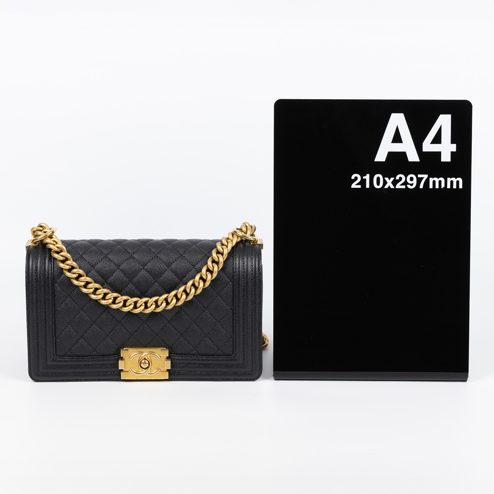 香奈兒 CHANEL Boy 25 口蓋包 A67086 晶片款 黑金荔枝BOY25 原廠盒子/防塵袋