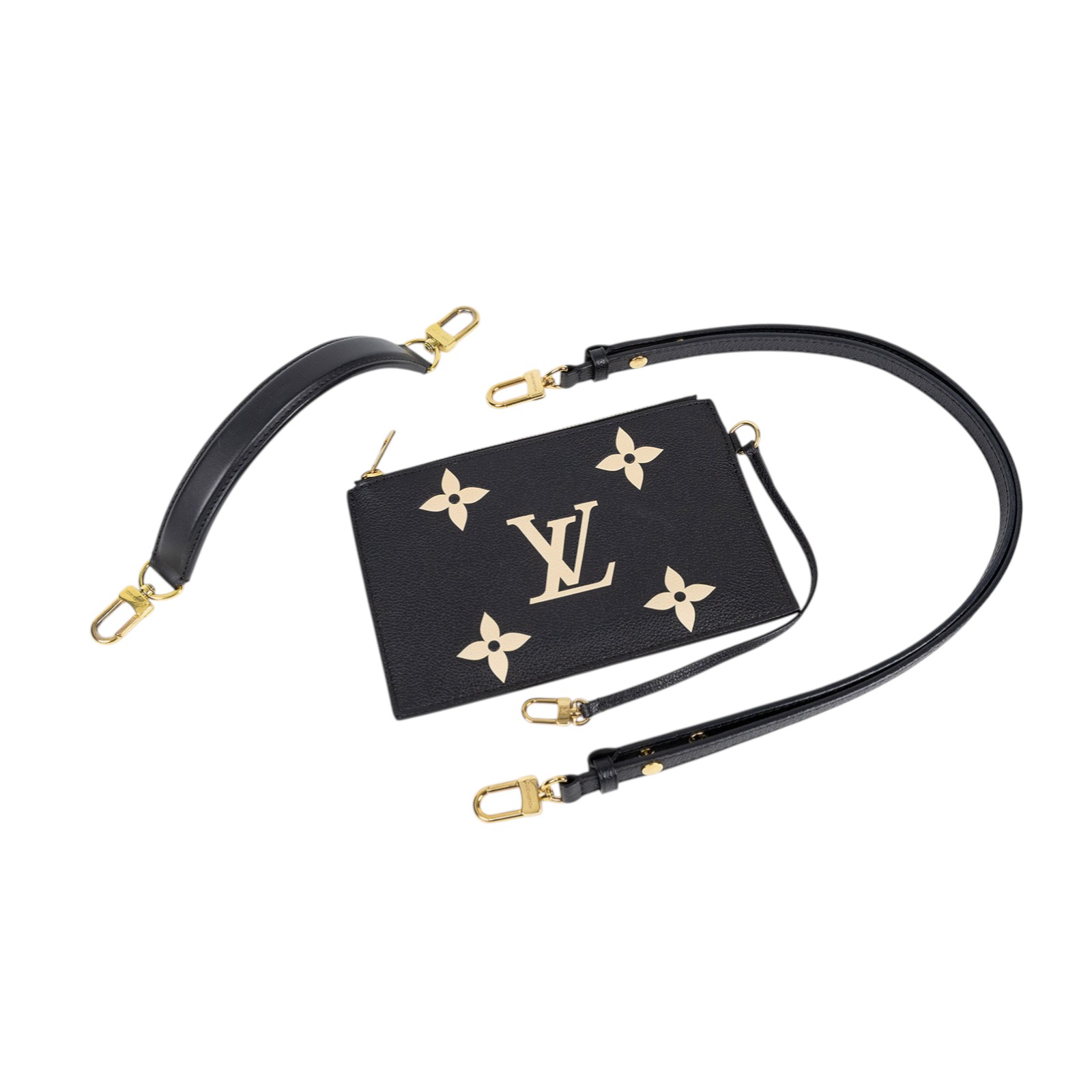 路易威登 LOUIS VUITTON NéoNoé MM 皮革 肩背 水桶包 黑色/奶油色 M45497 晶片款 黑NEONOE MM 防塵袋