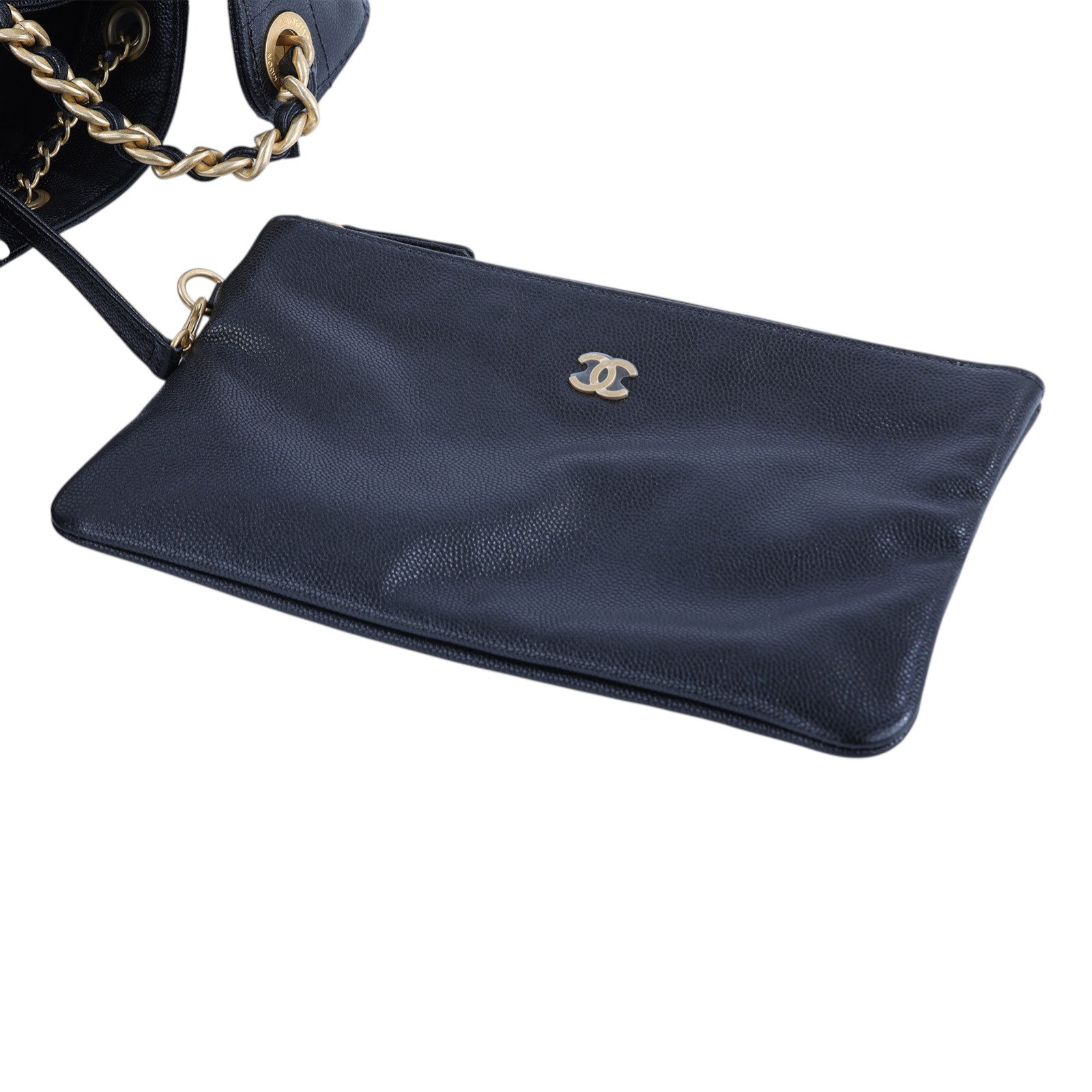 香奈兒 CHANEL 2025 春夏 25 大型包 AS5553 B20304 晶片款 黑金荔枝25 BAG 大號 防塵袋