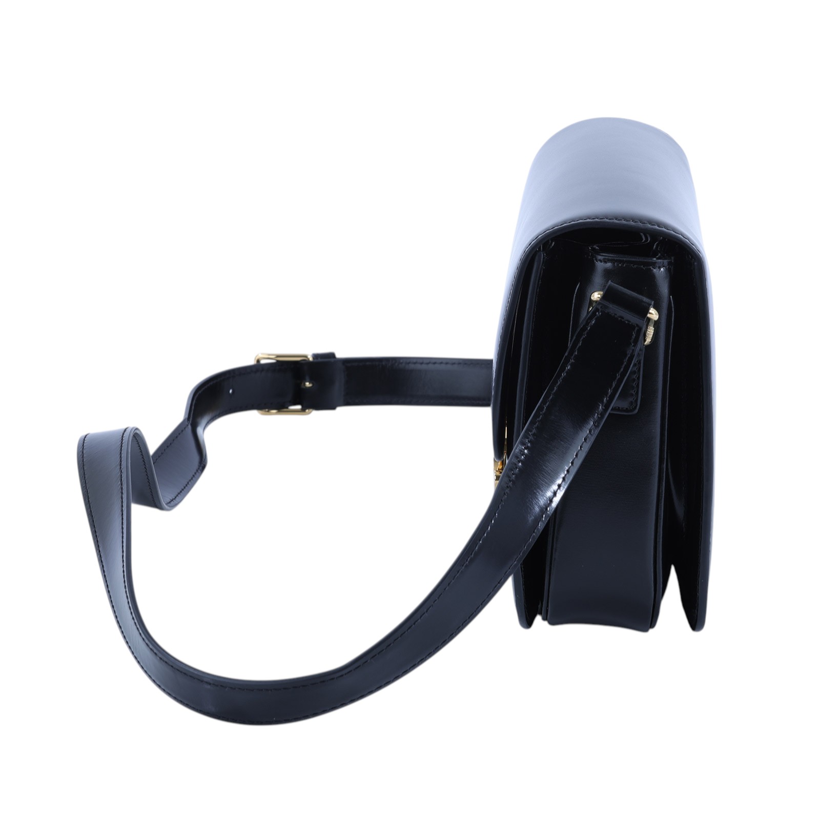 思琳 CELINE 亮面牛皮革 Classique Triomphe 凱旋門 肩背包 187363BF4 黑凱旋門TEEN TRIOMPHE 防塵袋