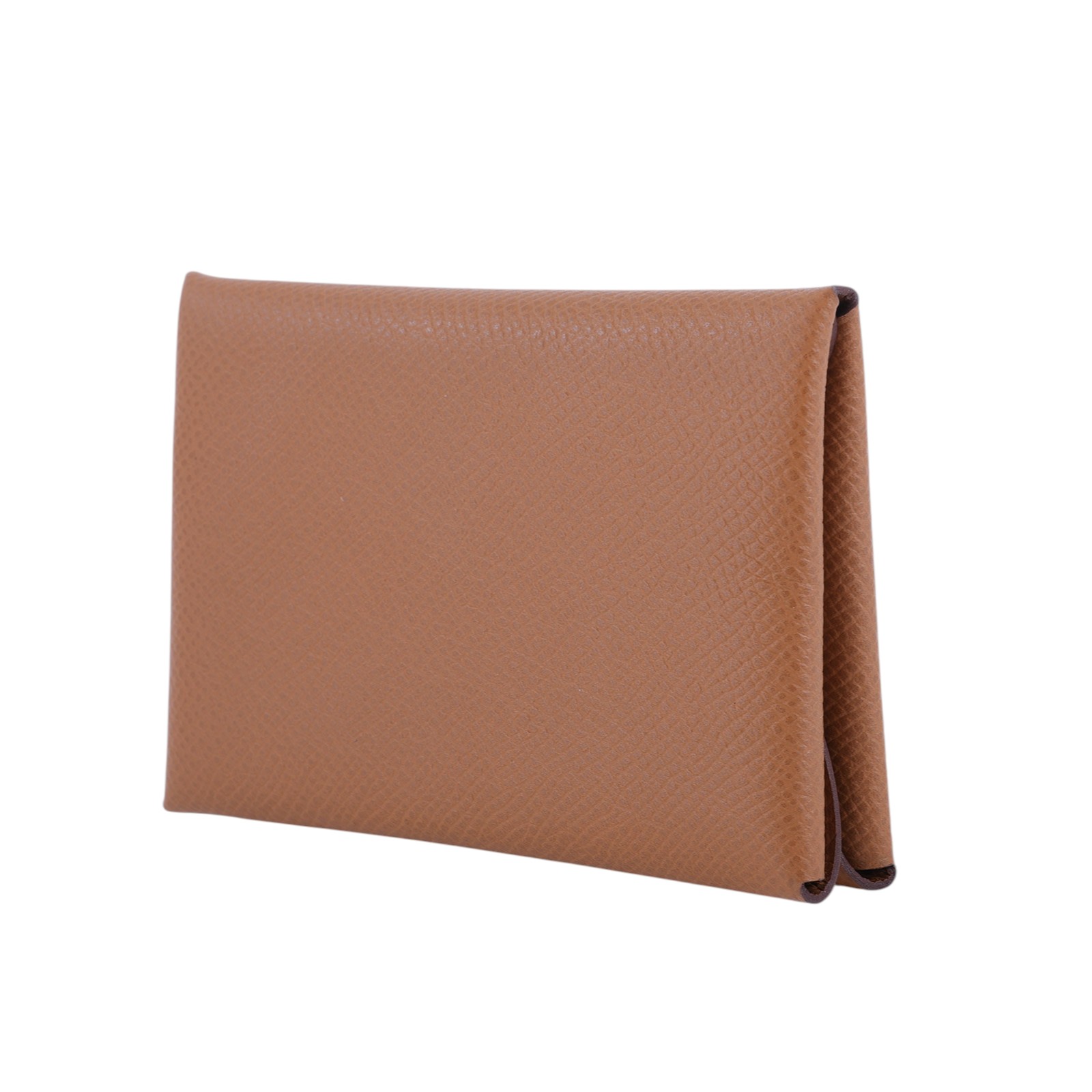 愛馬仕 Hermes Calvi Duo 卡包 金棕 銀色五金 H083035CK37 W刻金棕CALVI DUO 原廠盒子/購買證明影本