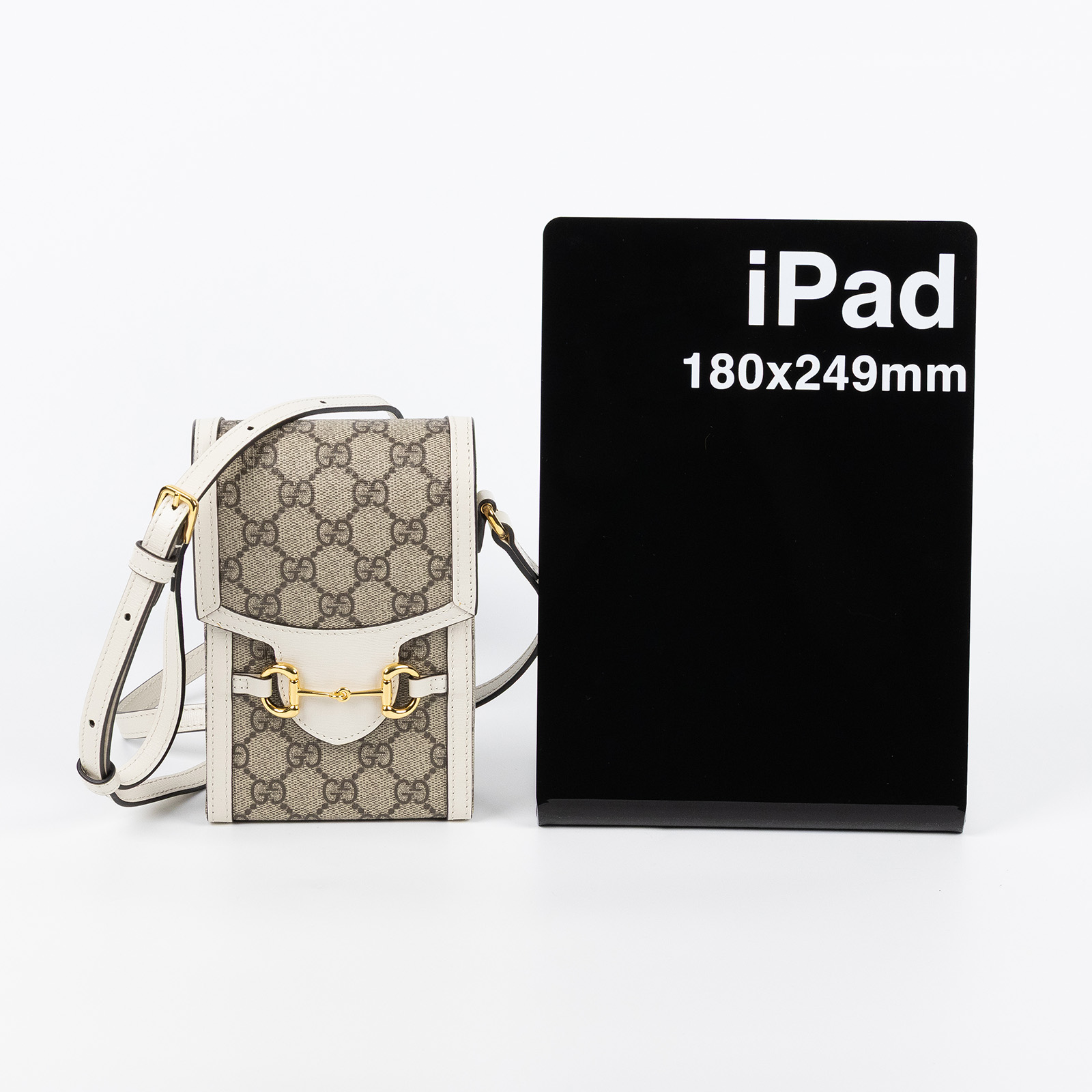 古馳 GUCCI 馬銜扣 1955 迷你袋 625615 白拼GG紋1955手機包 防塵袋