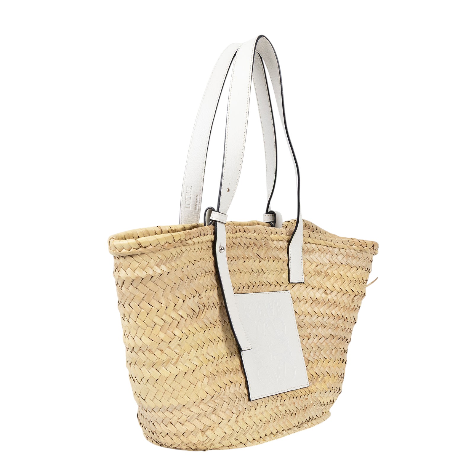 羅意威 LOEWE 中型 手工編織包 A223S92X04 白草編包MEDIUM 防塵袋