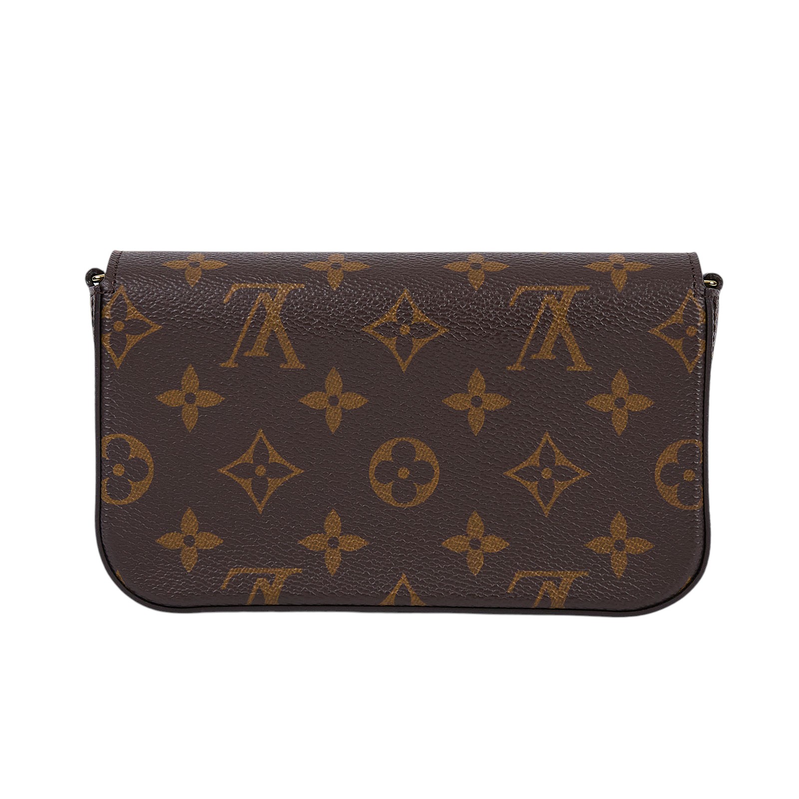 路易威登 LOUIS VUITTON Félicie Strap & Go 卡其綠 經典帆布 牛皮飾邊 提花 手拿 肩背包 M80091 晶片款  防塵袋/原廠盒子