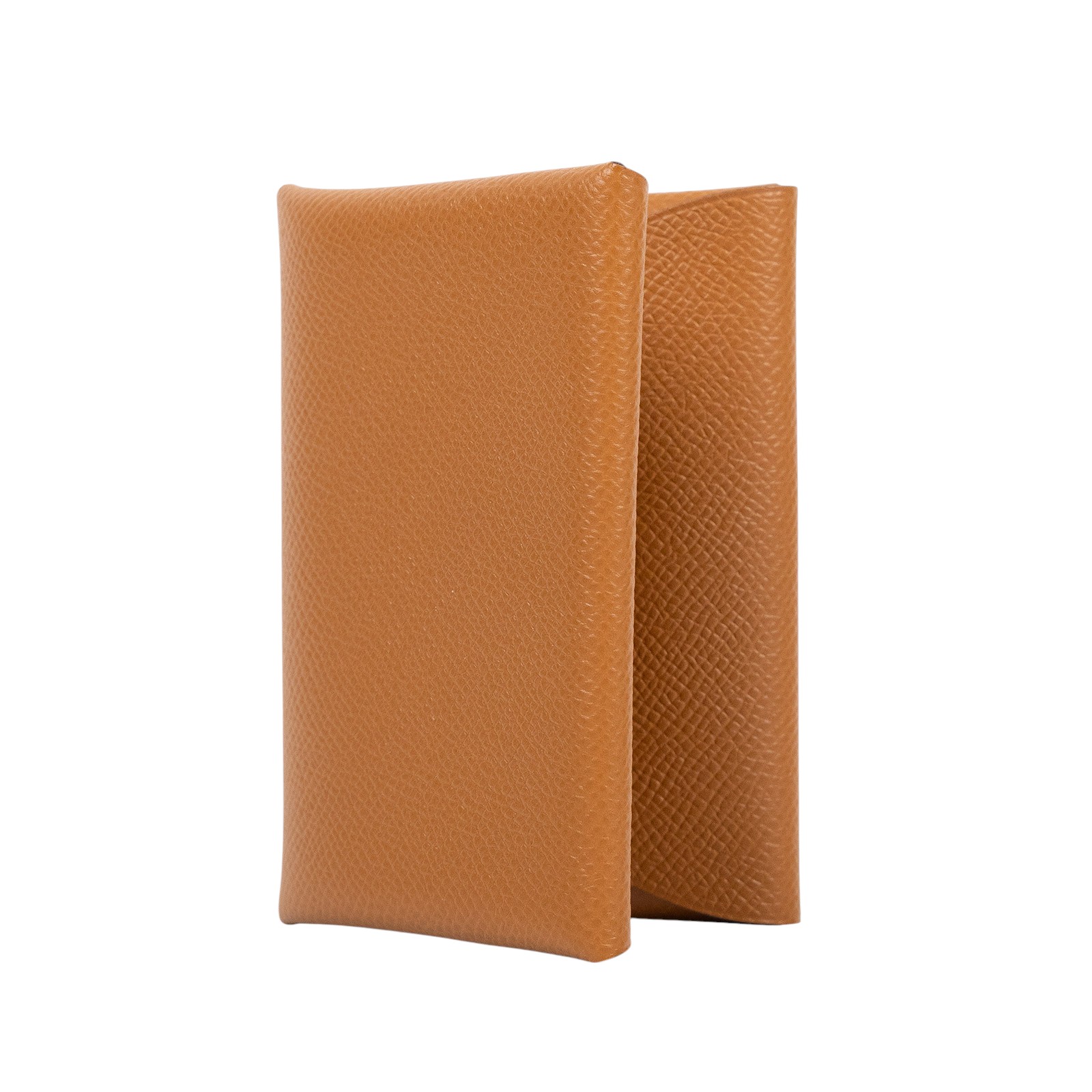 愛馬仕 Hermes Calvi Duo 卡包 CALD B刻金棕CALVI DUO 原廠盒子