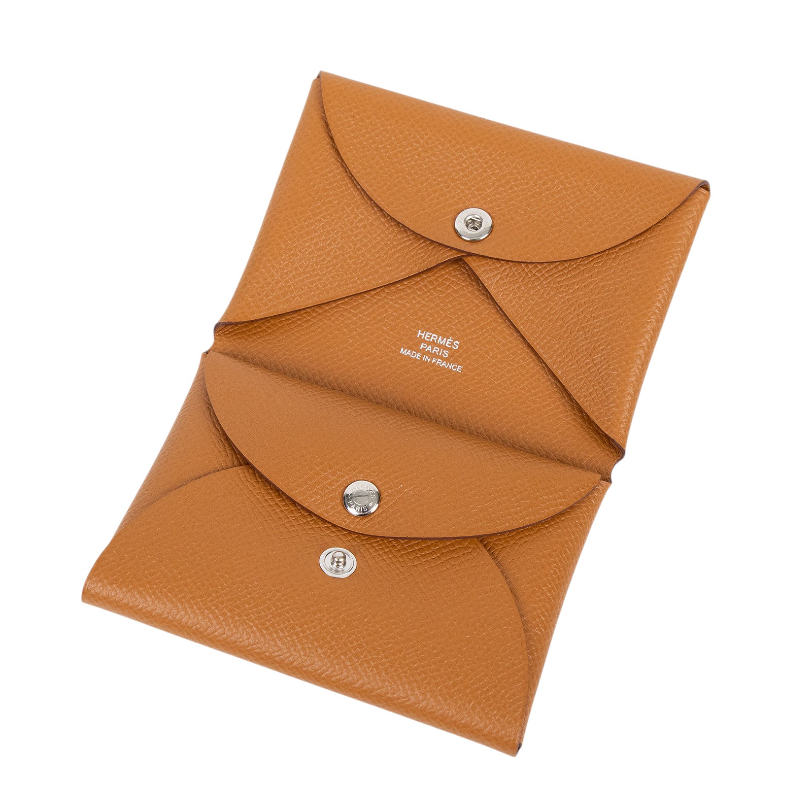 愛馬仕 Hermes Calvi Duo 卡包 CALD B刻金棕CALVI DUO 原廠盒子