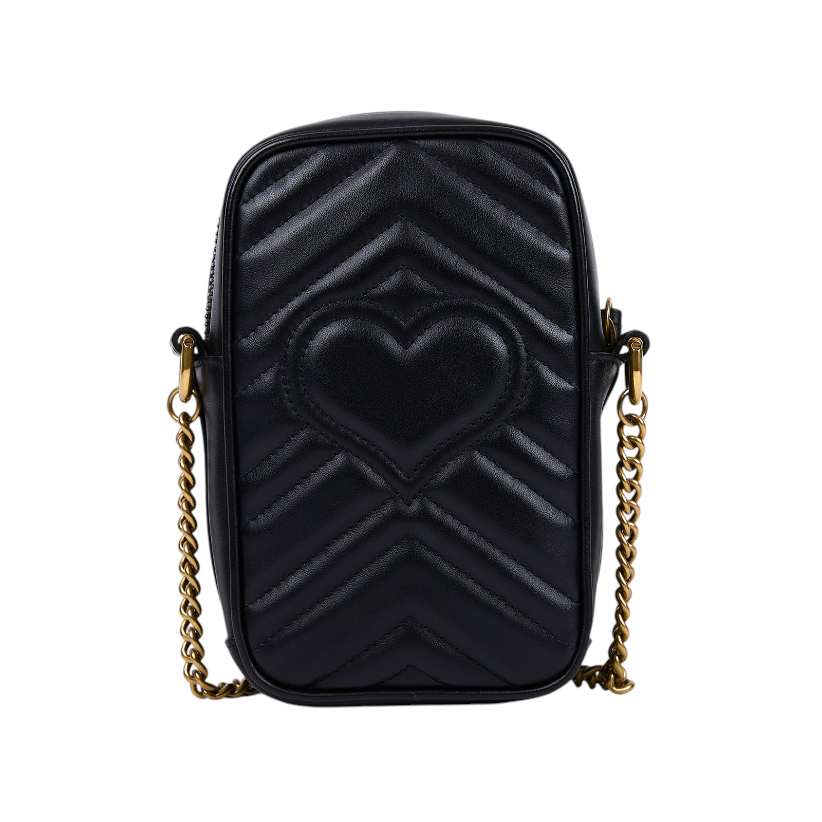 古馳 GUCCI GG Marmont 迷你包  598597 DTDCT 黑金GG MARMONT鍊包 原廠盒子/防塵袋/購買證明影本