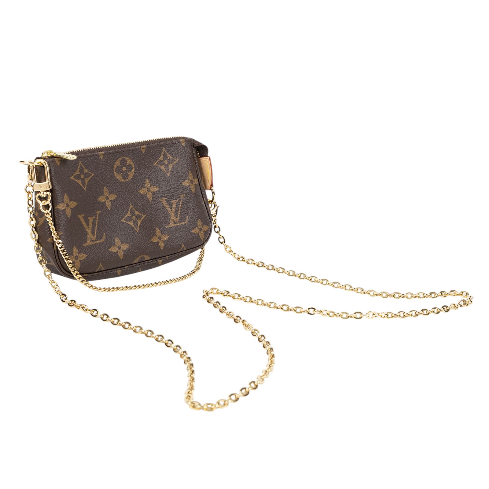 路易威登 LOUIS VUITTON Monogram塗層帆布 鏈帶 迷你小皮包 M82510 原花MINI小包 原廠盒子/防塵袋/鍊條1