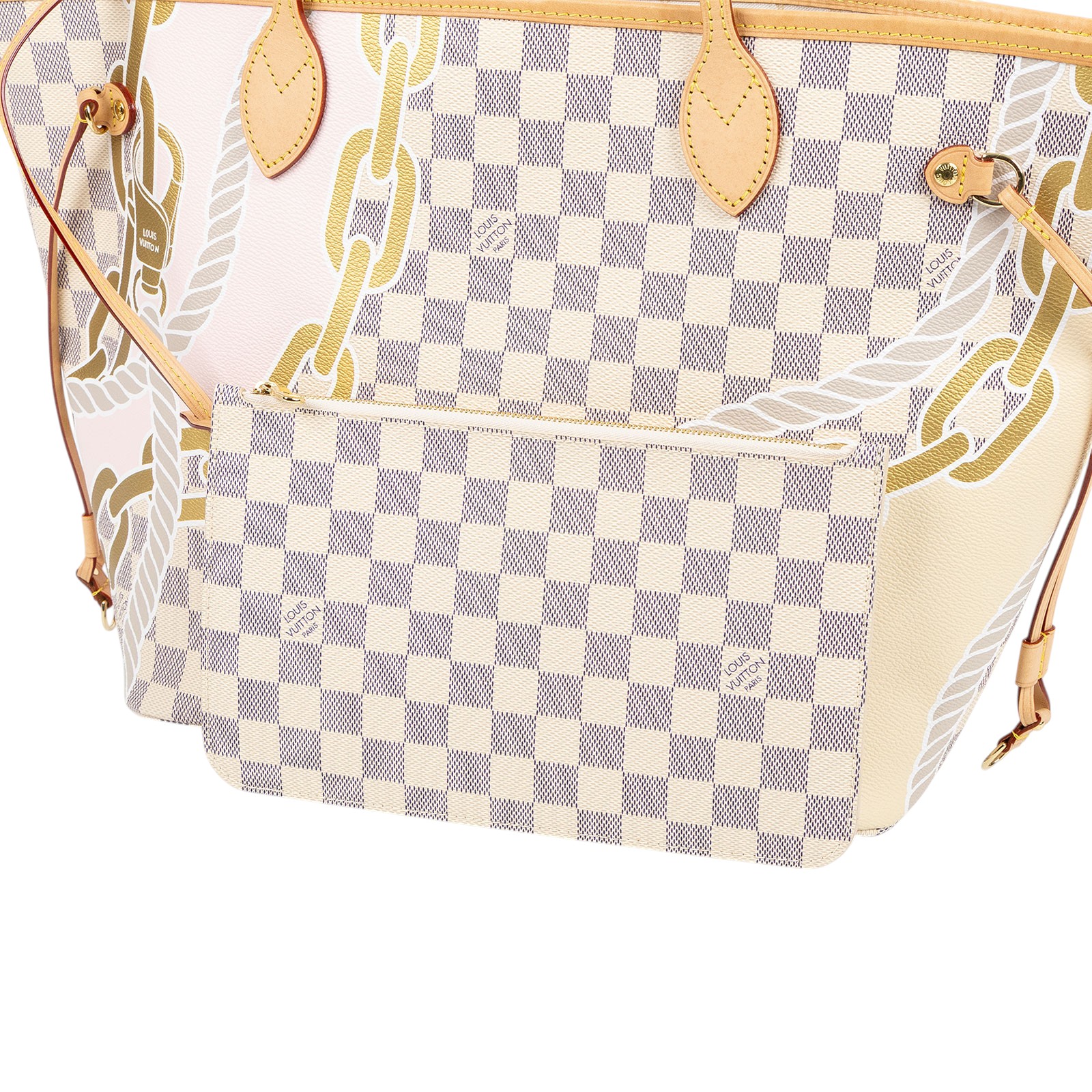 路易威登 LOUIS VUITTON Neverfull MM 托特包 限定款 N40471 晶片款  原廠盒子/防塵袋/購買證明正本