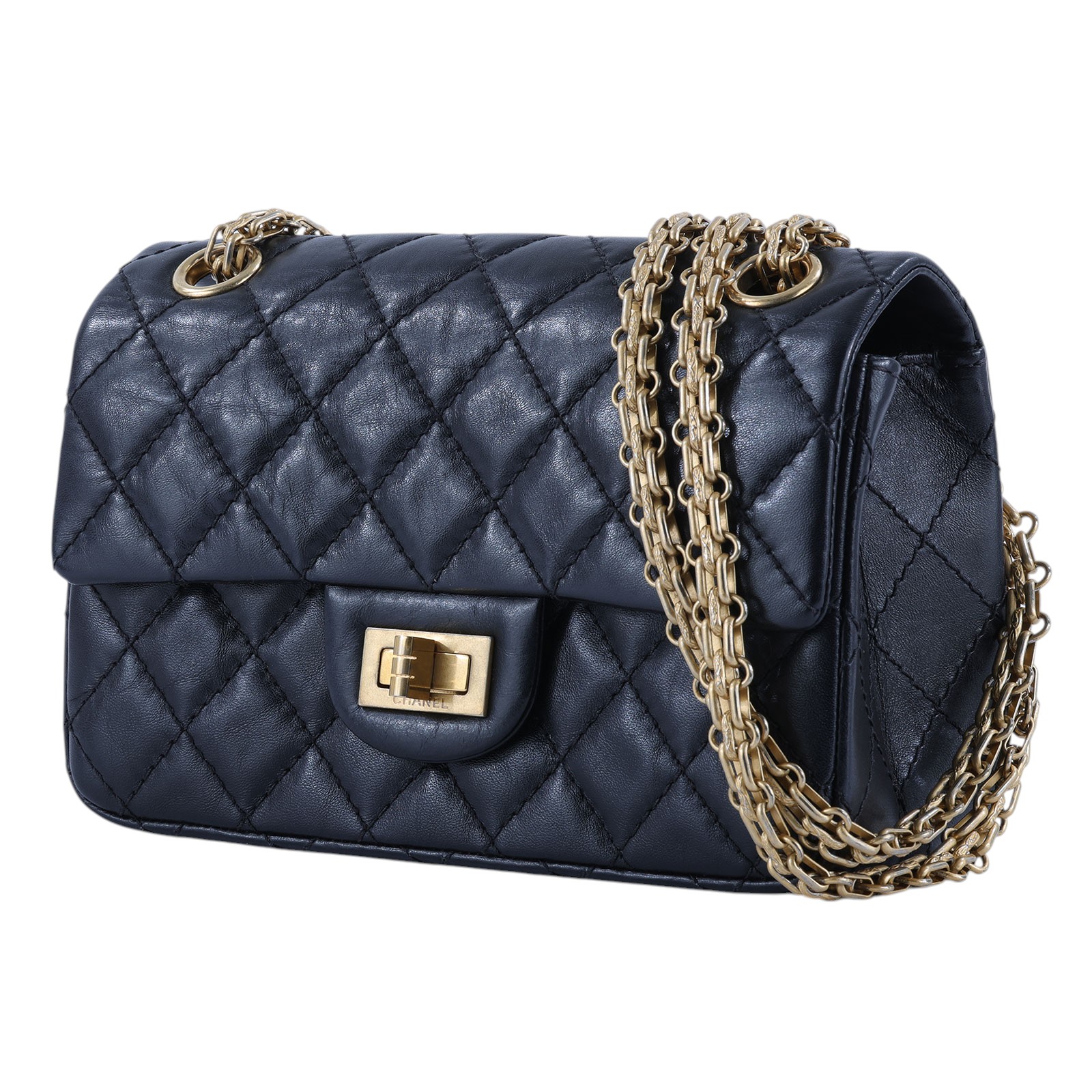 香奈兒 CHANEL 2.55 迷你 口蓋包 AS0874 29開黑復古金 2.55 20CM 原廠盒子/防塵袋/保證卡