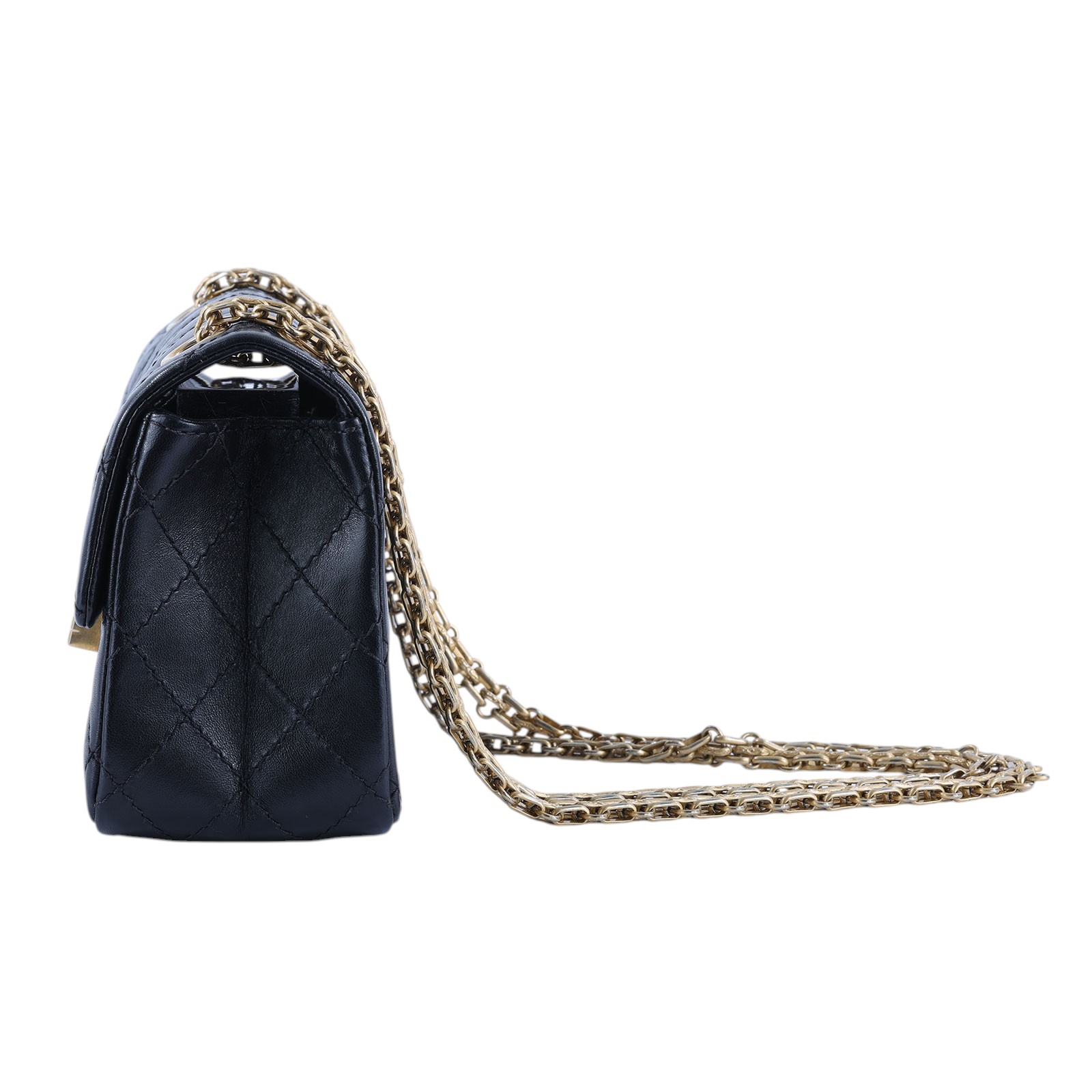 香奈兒 CHANEL 2.55 迷你 口蓋包 AS0874 29開黑復古金 2.55 20CM 原廠盒子/防塵袋/保證卡