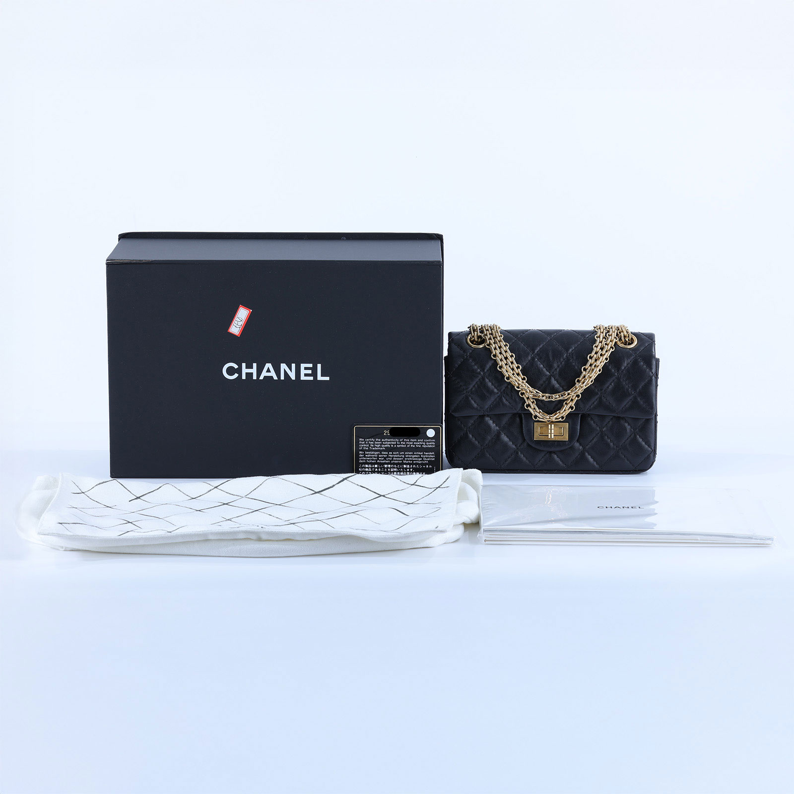 香奈兒 CHANEL 2.55 迷你 口蓋包 AS0874 29開黑復古金 2.55 20CM 原廠盒子/防塵袋/保證卡